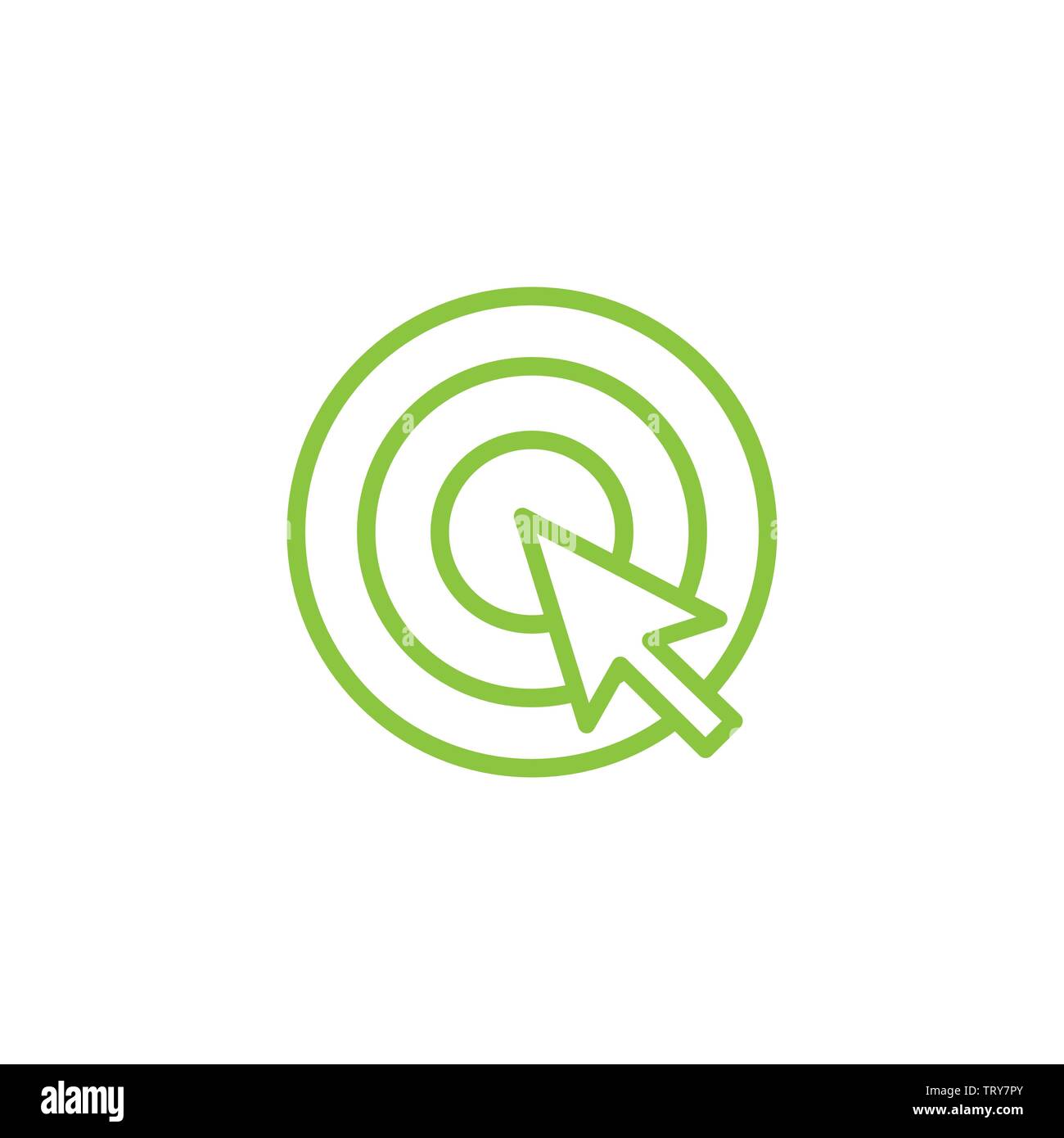 Website clicks icon ; pointer icon - unscrupulously acquiring website clicks Stock Vector
