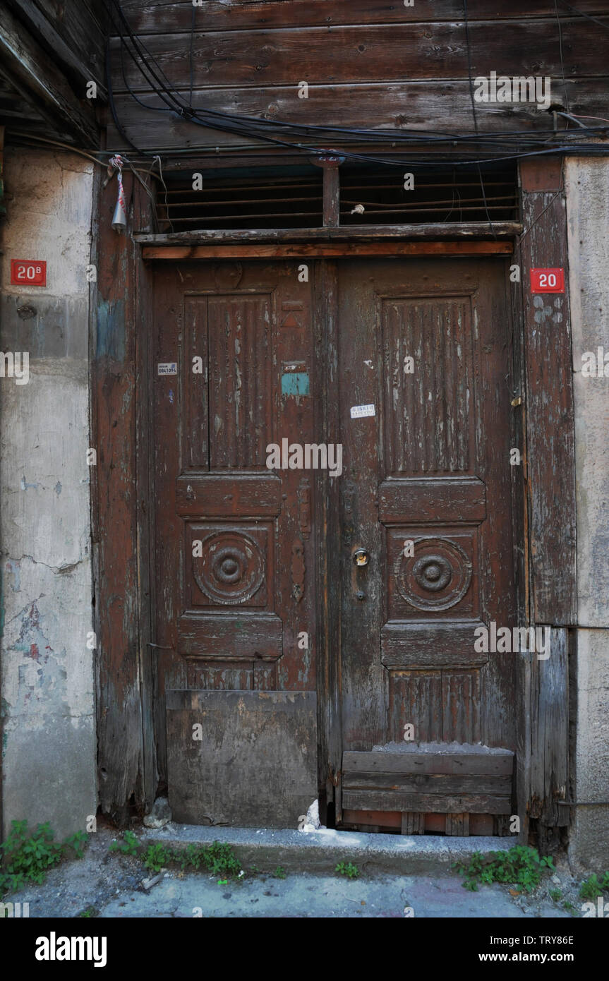 Traditional Ottoman Houses, Sultanahmet, Istanbul, Turkey Stock Photo