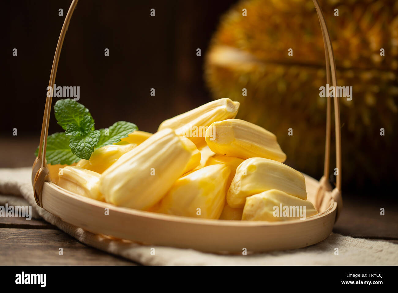 Jackfruit and durian Stock Photo Alamy