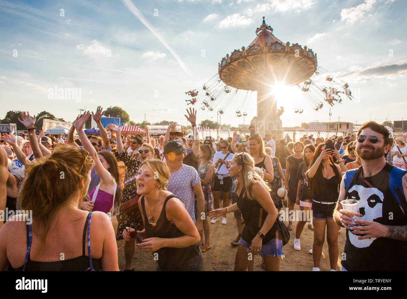 Attendee of BST music Festival 2018 Stock Photo