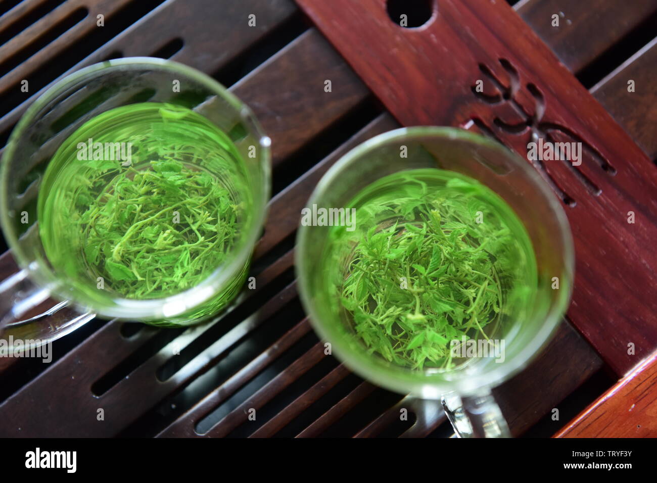 Tangle Tea Tangled blue tea Stock Photo - Alamy