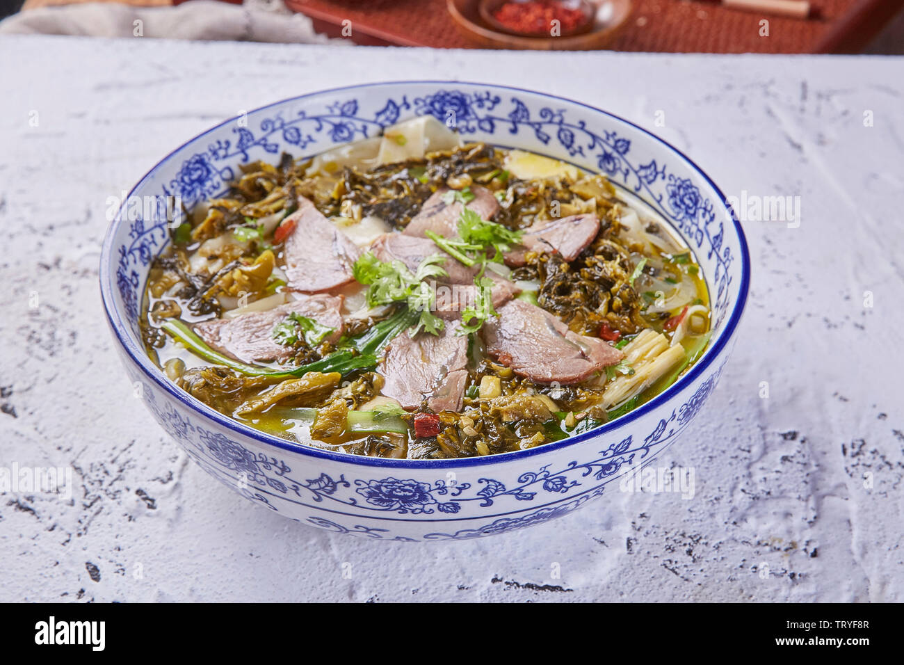 Sauerkraut beef noodles Stock Photo Alamy