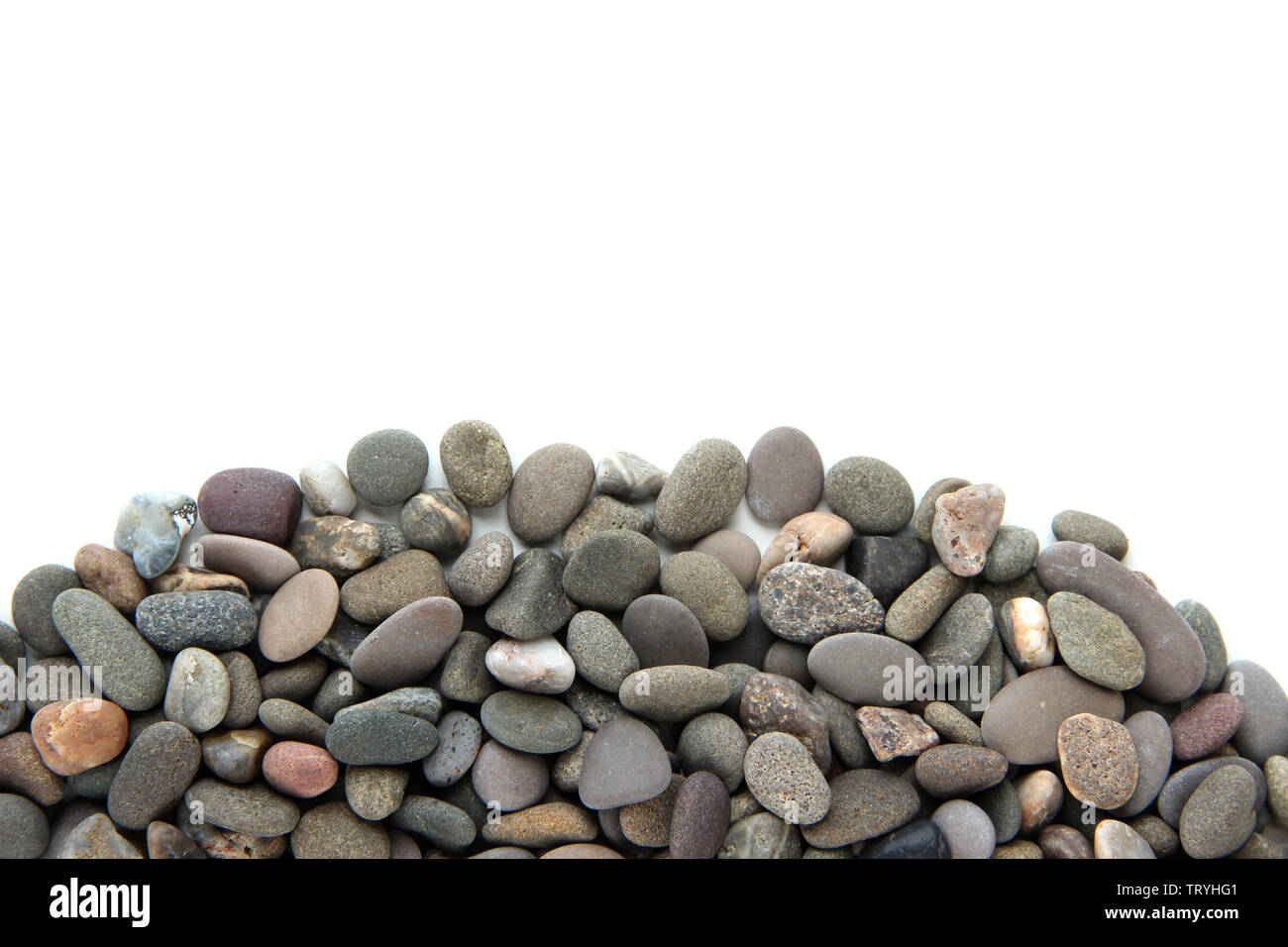 Ocean Rocks Small Small sea stones, isolated on white Stock Photo - Alamy