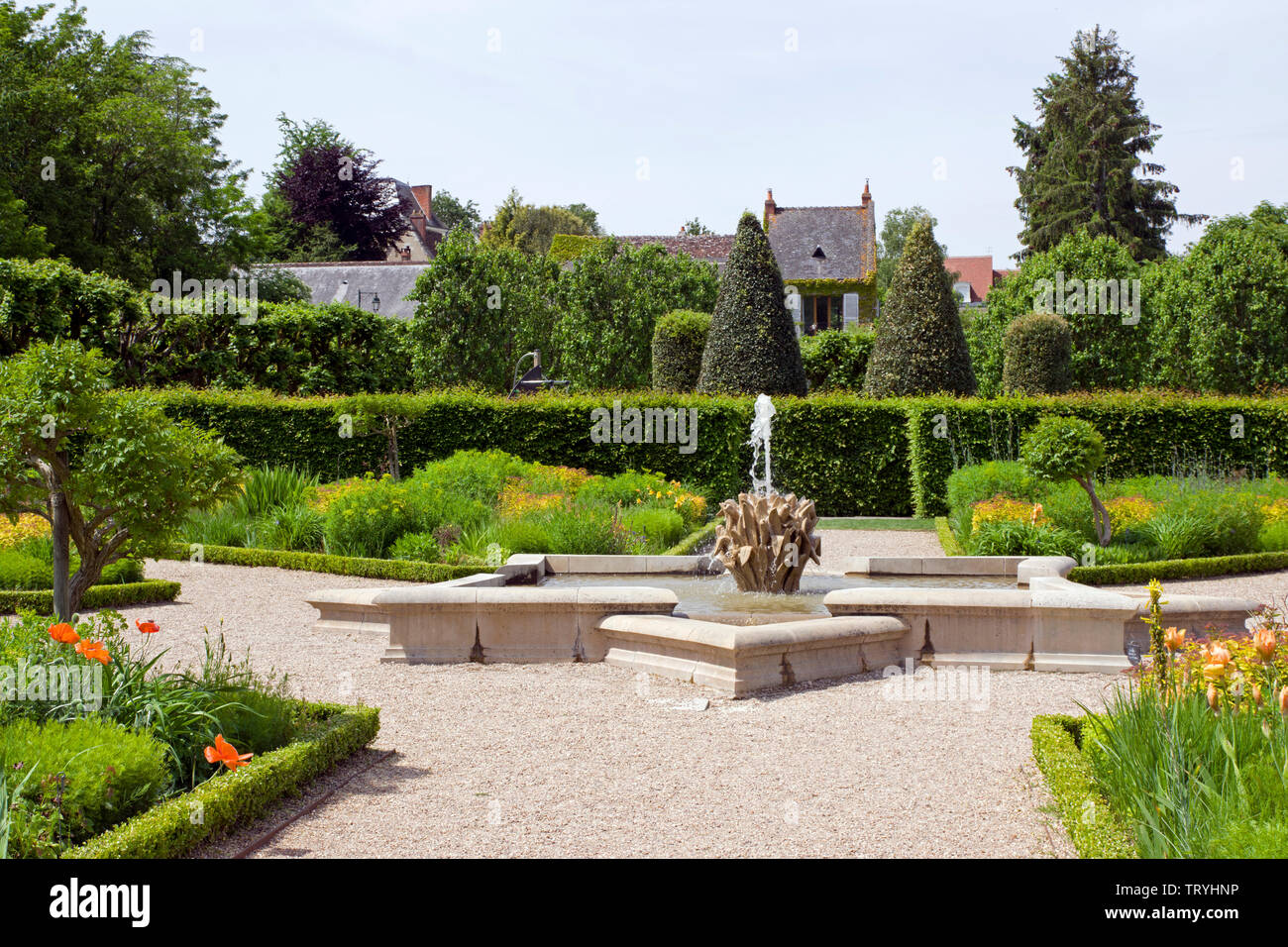 The Sun Garden, Chateau Villandry Stock Photo