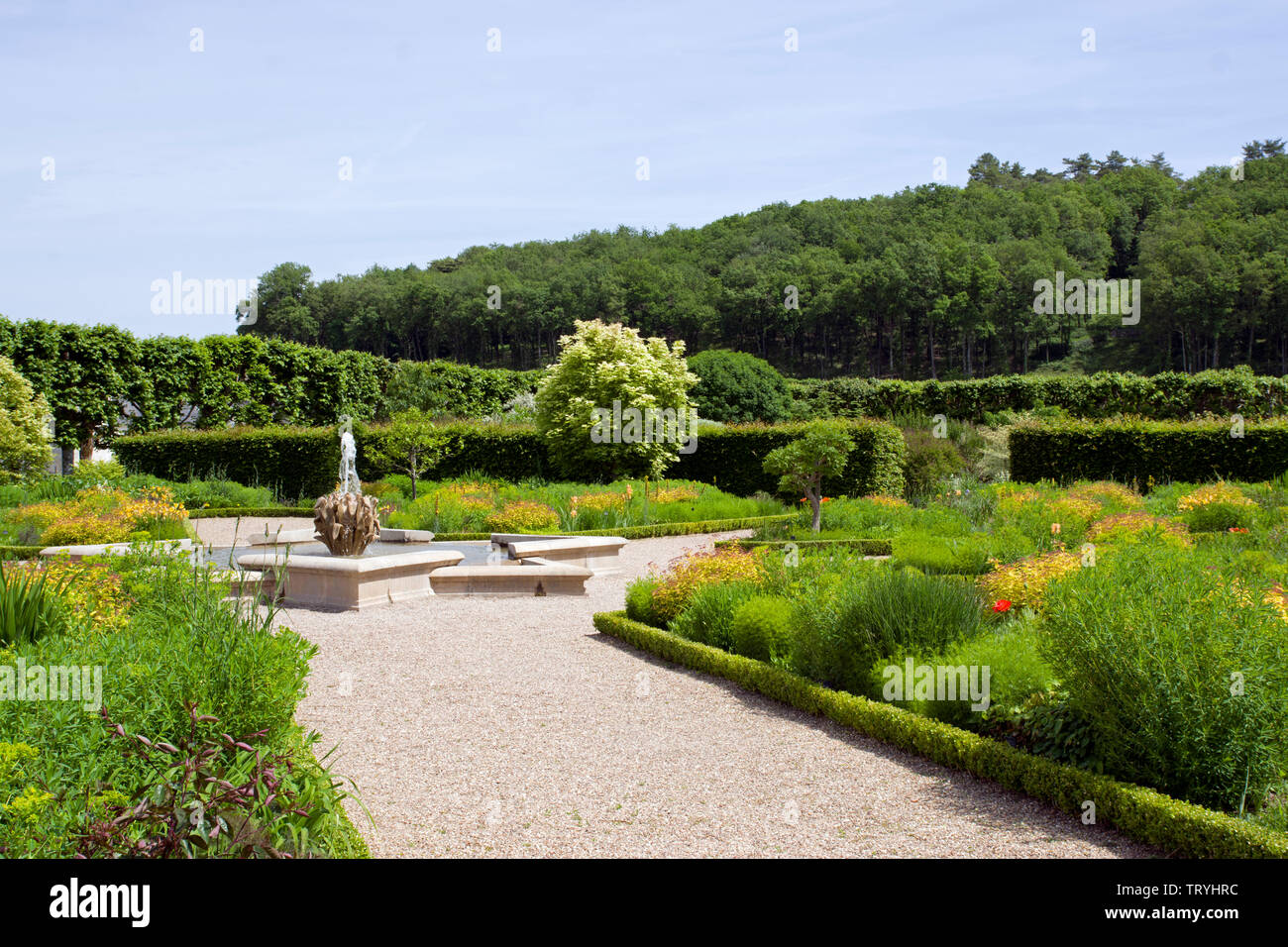 The Sun Garden, Chateau Villandry Stock Photo