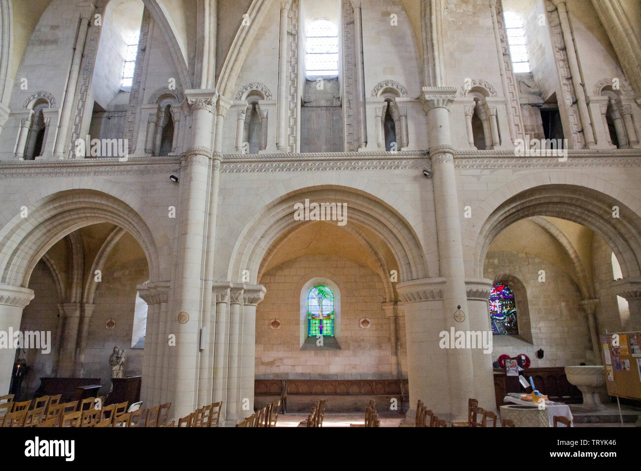 The interior St Samson, Ouistreham, Normandy, France Stock Photo - Alamy