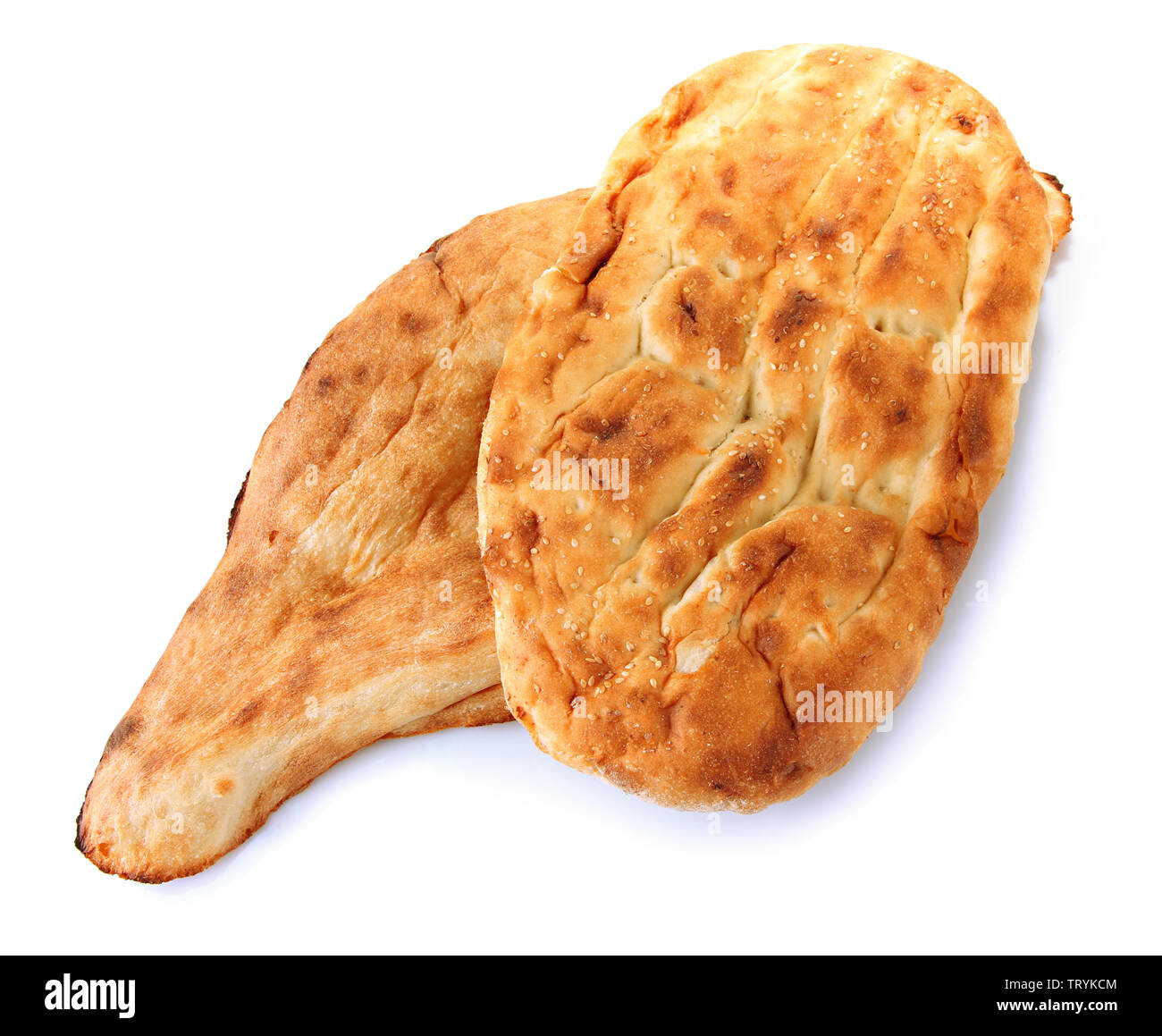Pita breads isolated on white Stock Photo Alamy