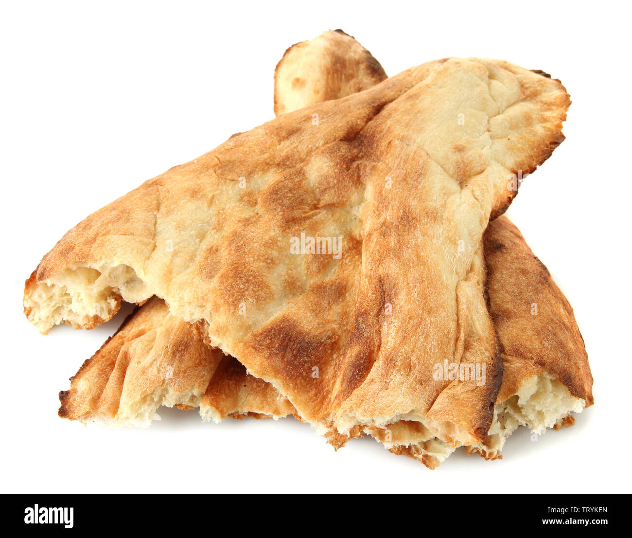 Pita Breads Isolated On White Stock Photo Alamy   Pita Breads Isolated On White TRYKEN 