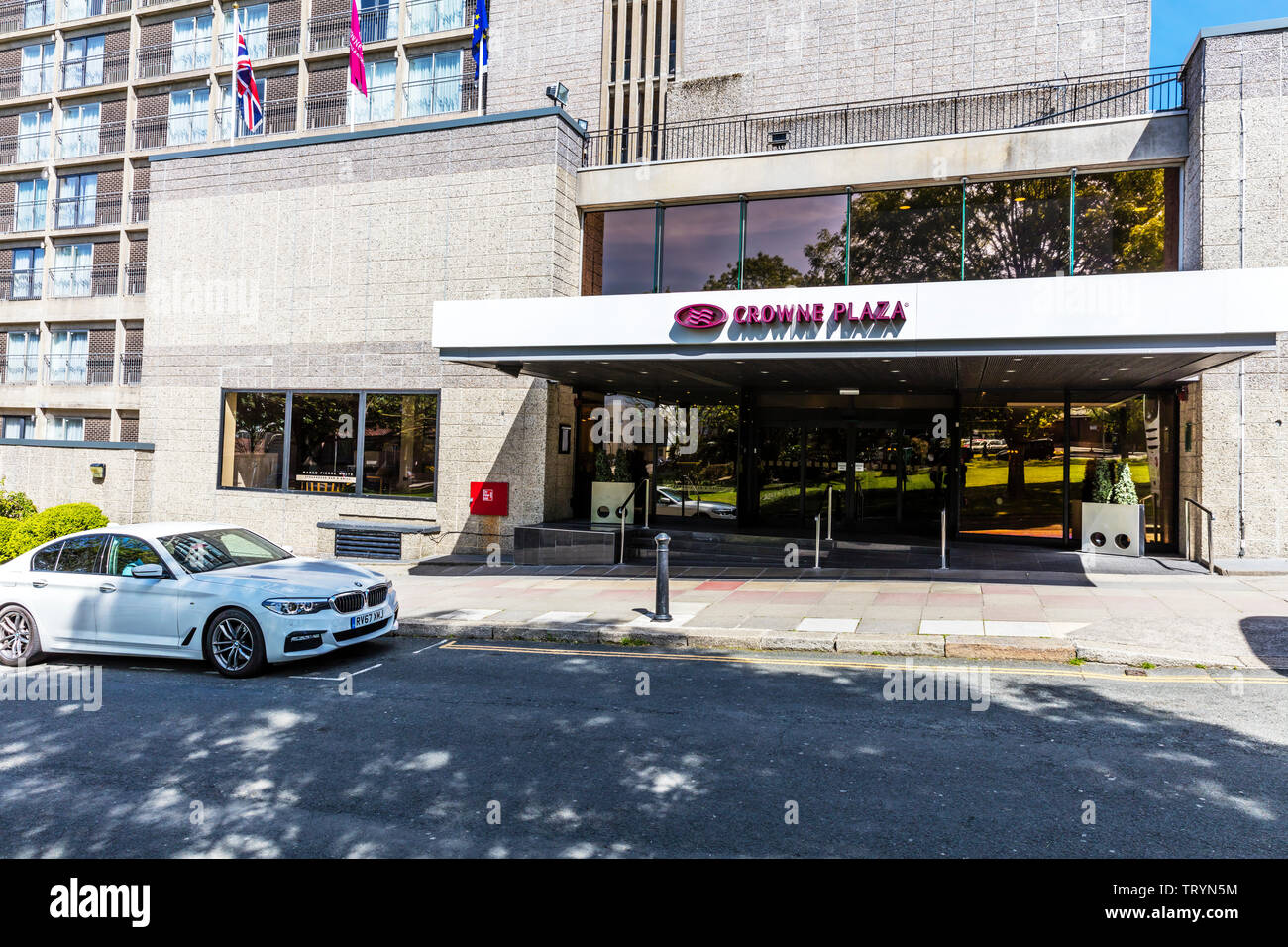 Crowne Plaza Plymouth, Armada Way, Plymouth PL1 2HJ, Crowne Plaza Hotel Plymouth, Crowne Plaza hotels, Crowne Plaza hotel, Plymouth, Devon, UK, front Stock Photo