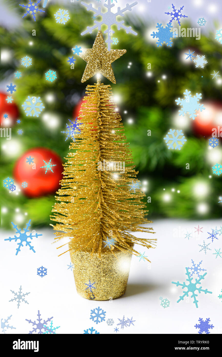 Decorative Christmas tree, fir tree branch, isolated on white Stock ...