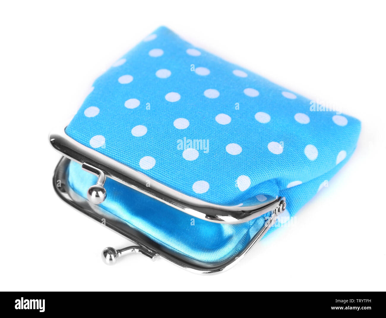 Blue purse isolated on white Stock Photo Alamy