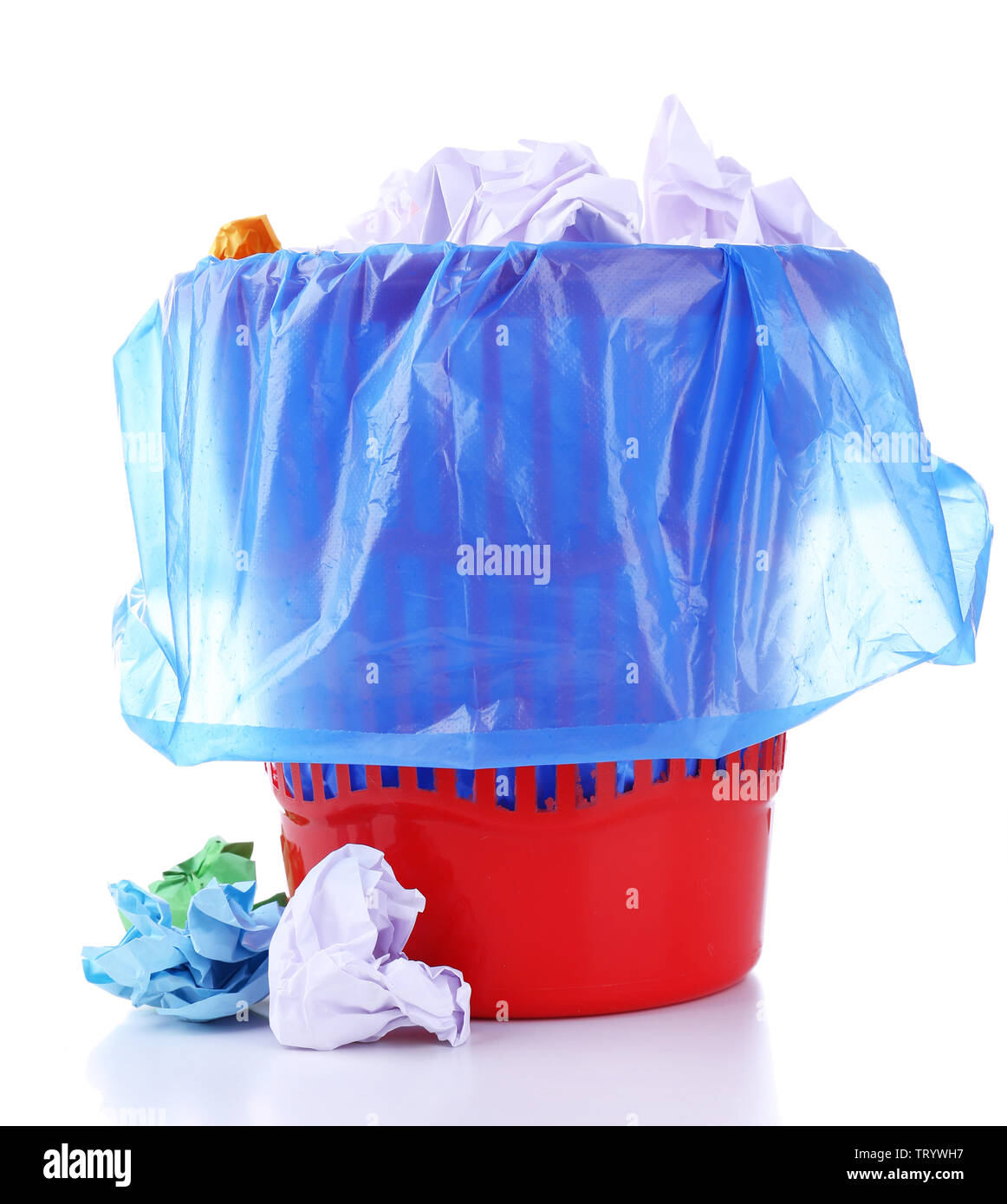 Garbage bin, isolated on white Stock Photo - Alamy