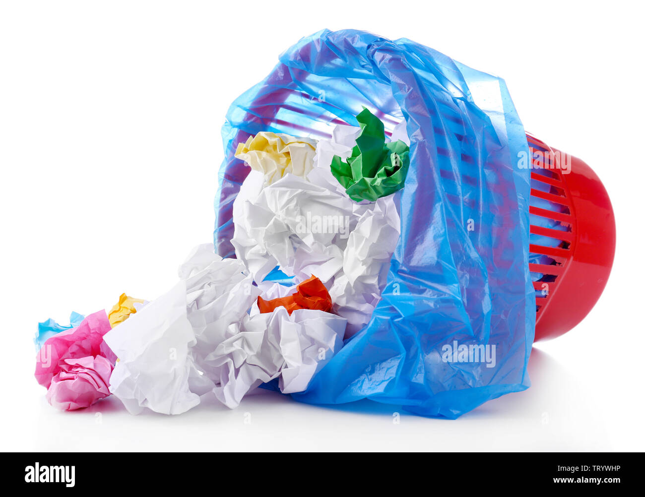 Garbage bin, isolated on white Stock Photo - Alamy