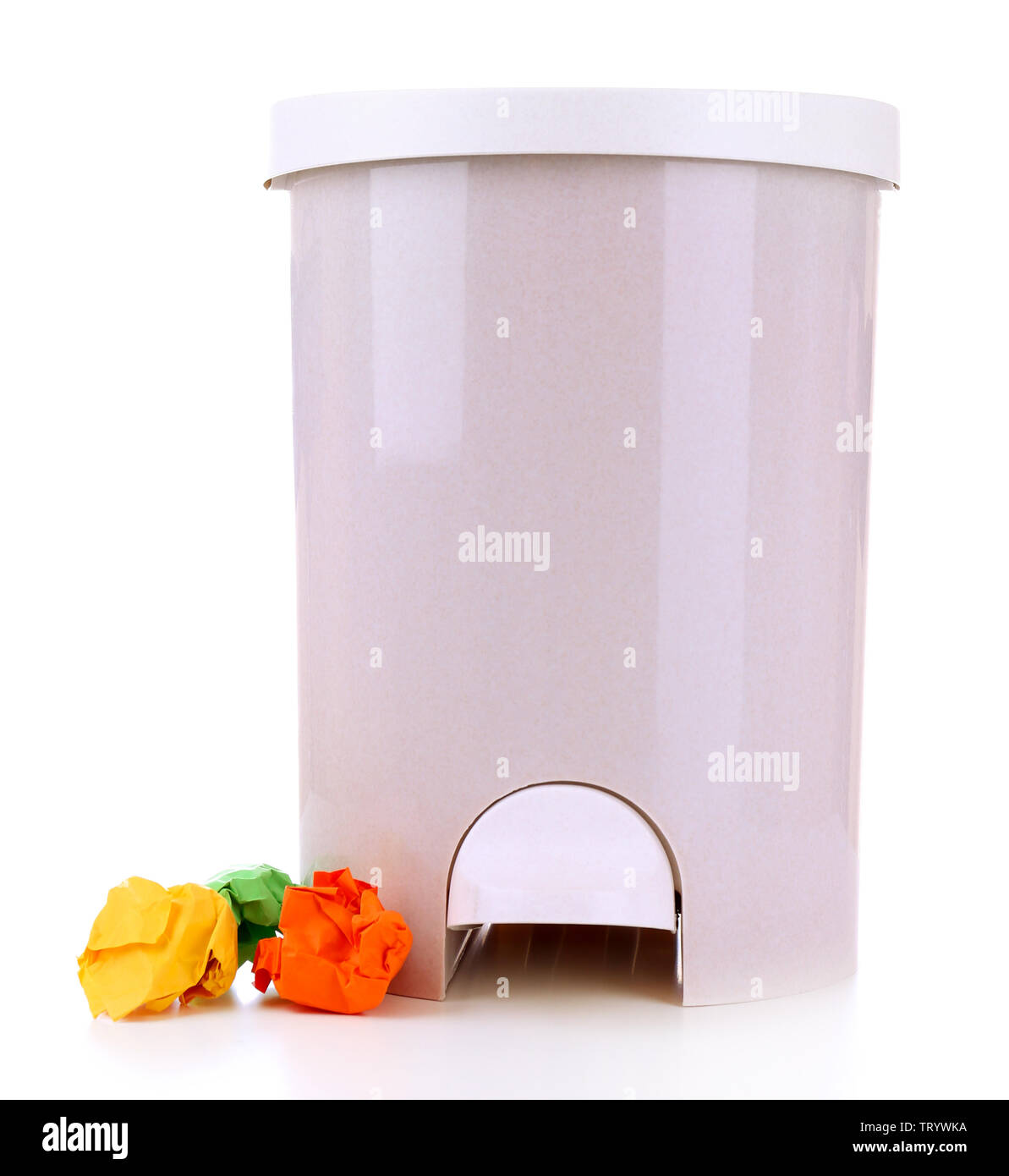 Garbage bin, isolated on white Stock Photo - Alamy