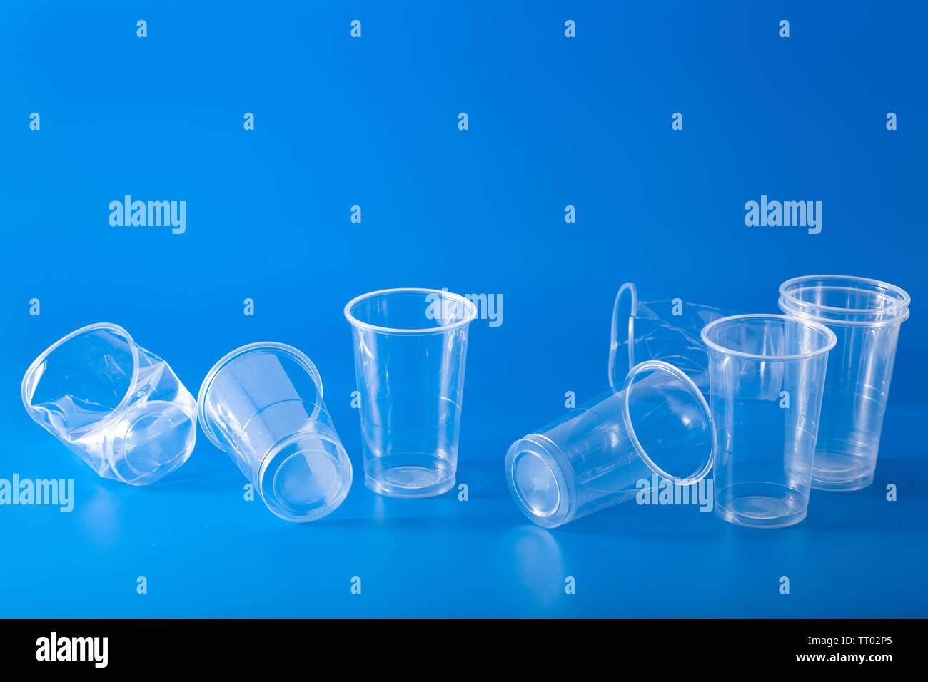 single use plastic cup. concept of recycling plastic, plastic waste