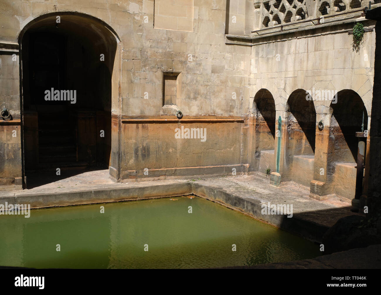 Ancient Roman baths, Bath England, UK. Stock Photo