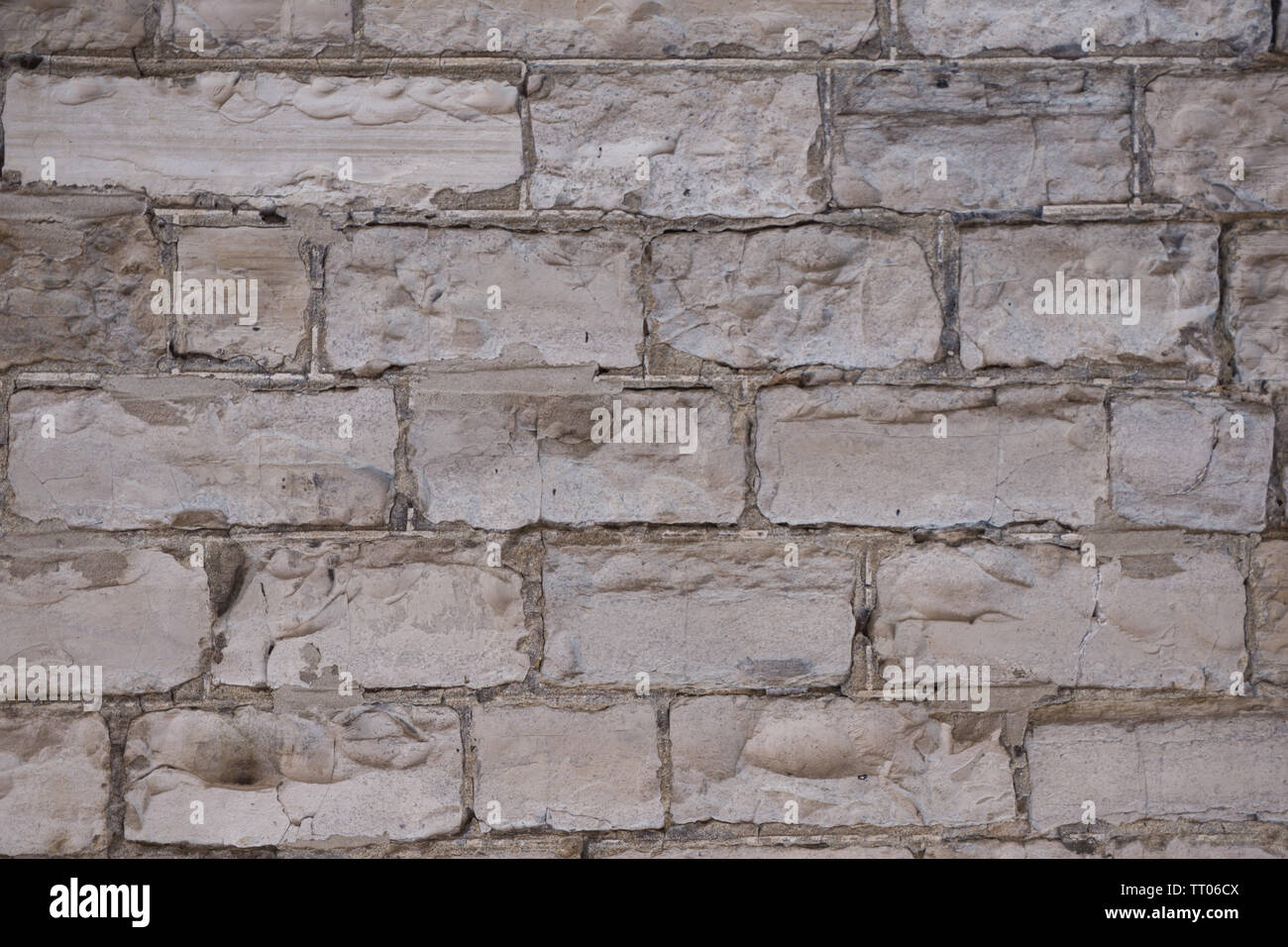 Canada Toronto - Stone Wall in Distillery District, June 2019 Stock Photo