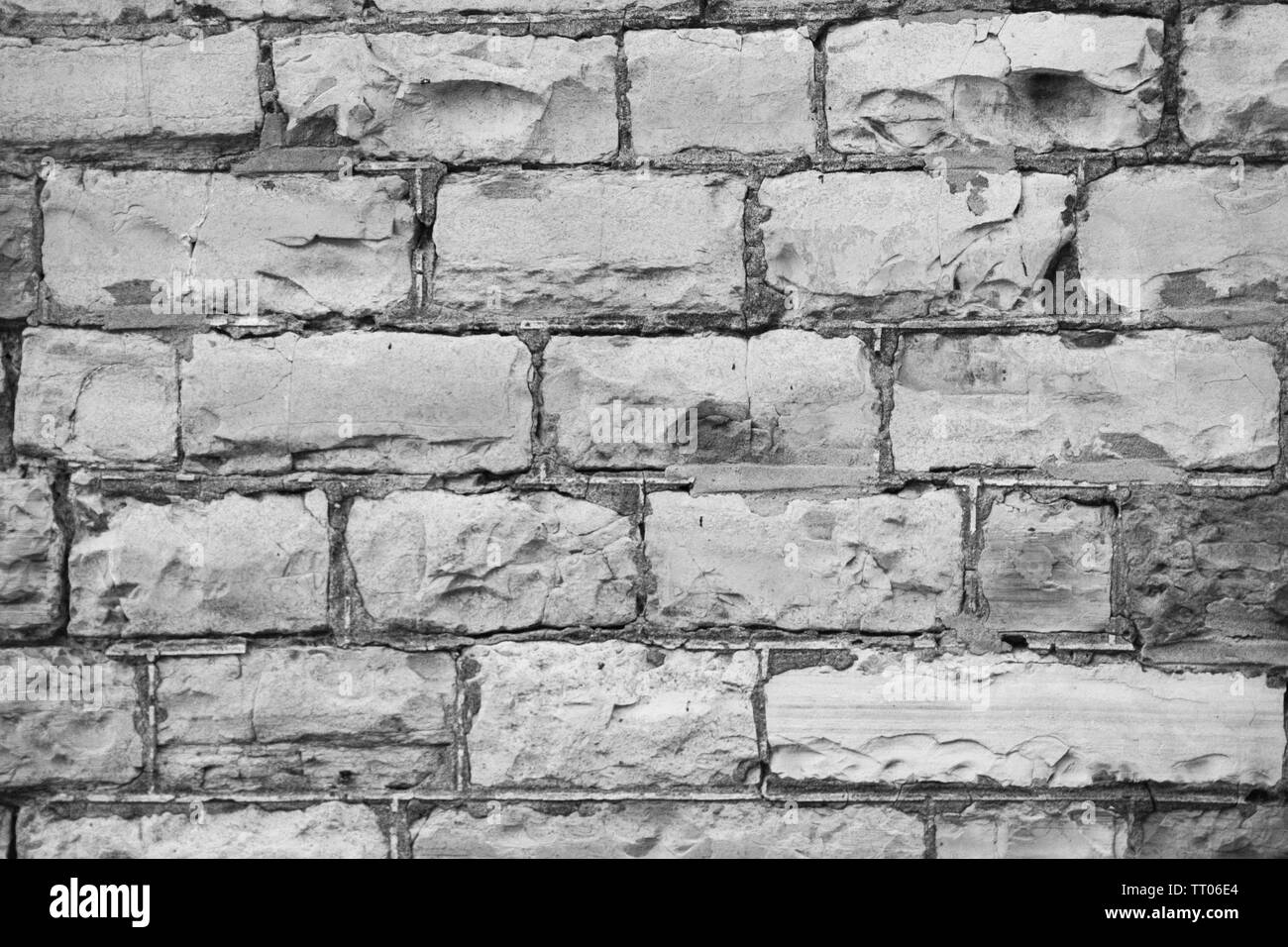 Canada Toronto - Stone Wall in Distillery District, June 2019 Stock Photo