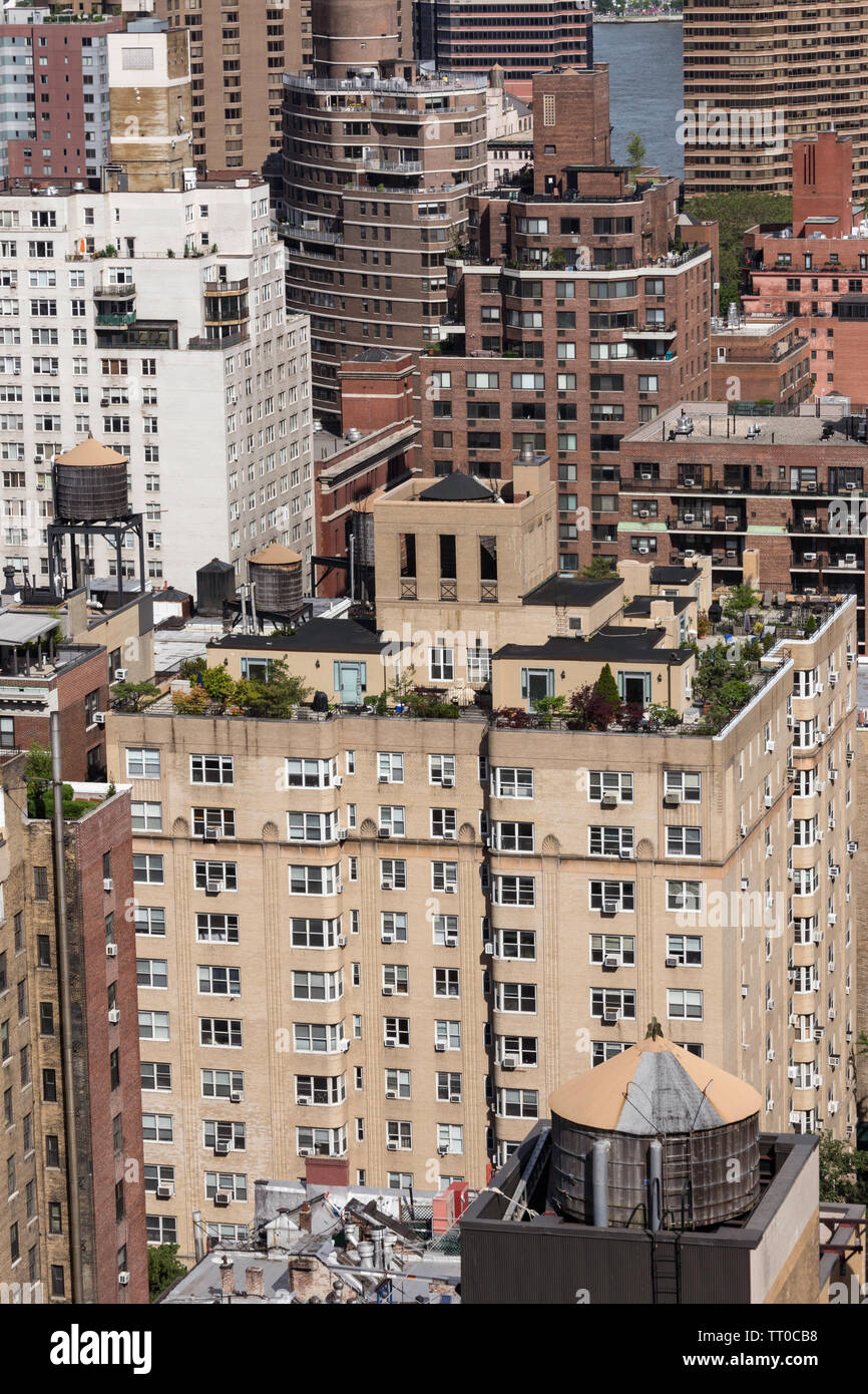 Overview Of Murray Hill Buildings With Rooftop Gardens New York
