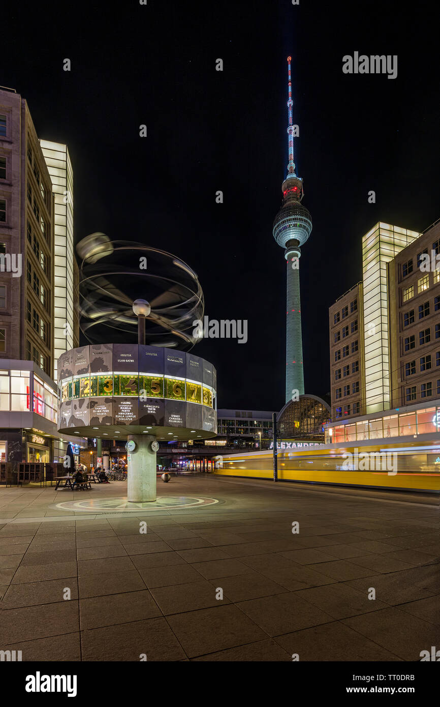 The world Clock at Alexanderplatz in Berlin Stock Photo Alamy