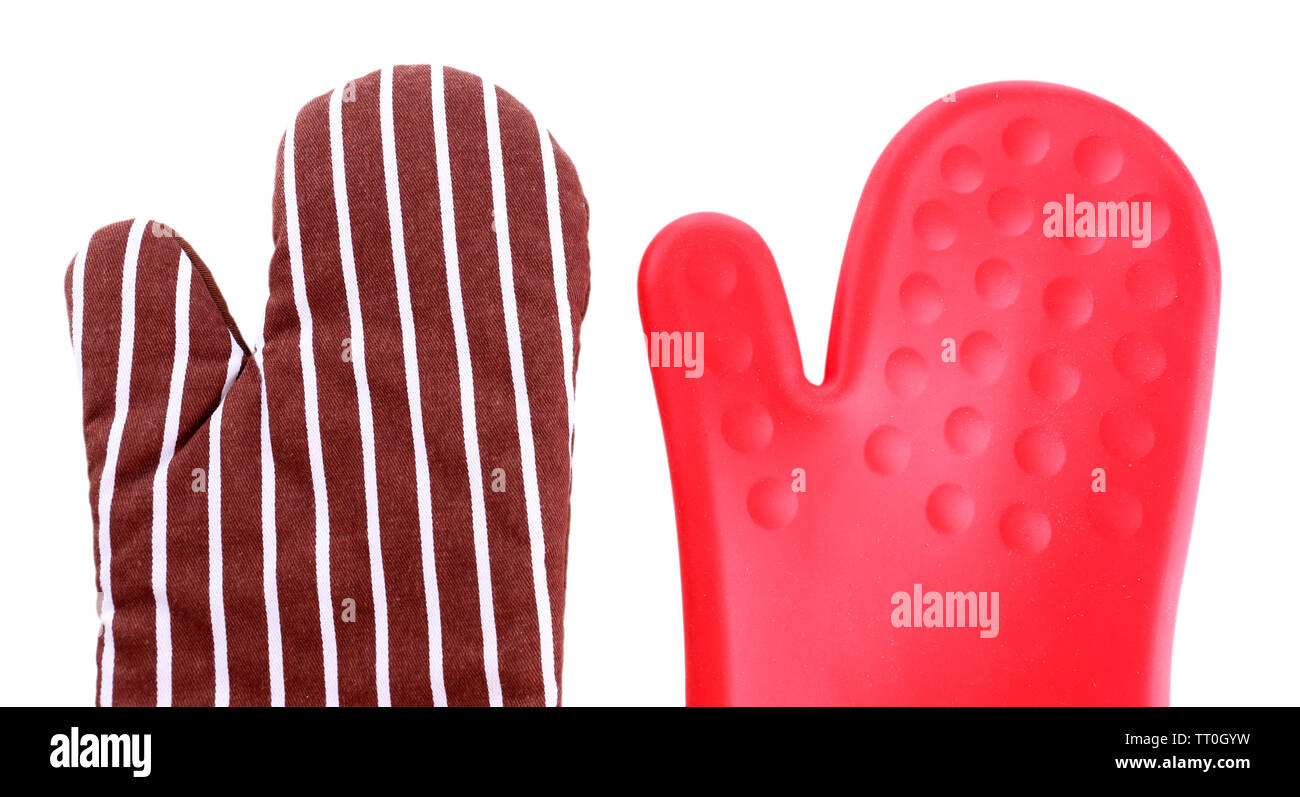 Oven gloves isolated on white Stock Photo Alamy