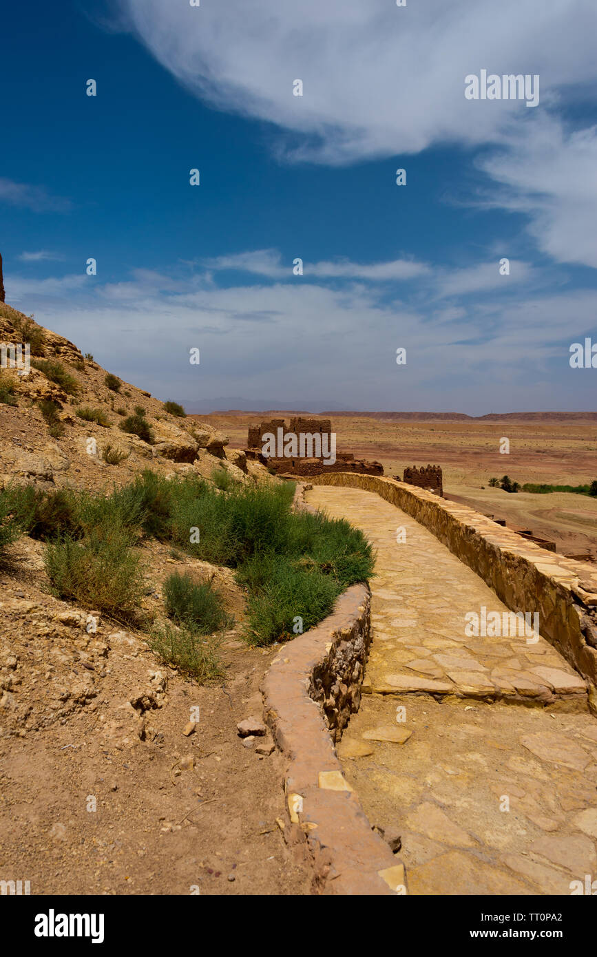 clay buildings in moroccan berber fortress Aït Benhaddou Stock Photo