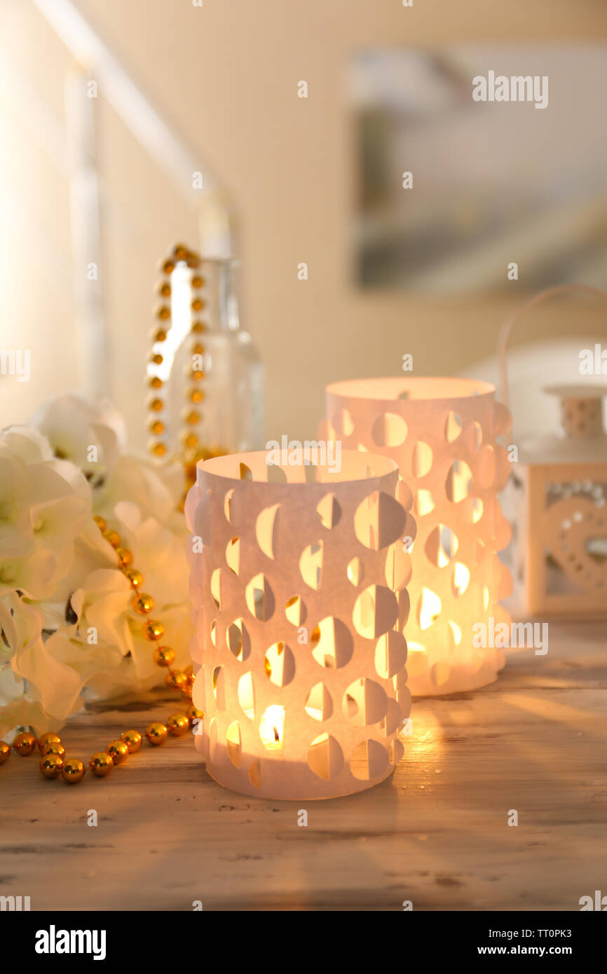 table candle lights