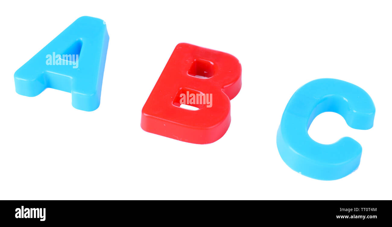 Colorful letters isolated on white Stock Photo Alamy