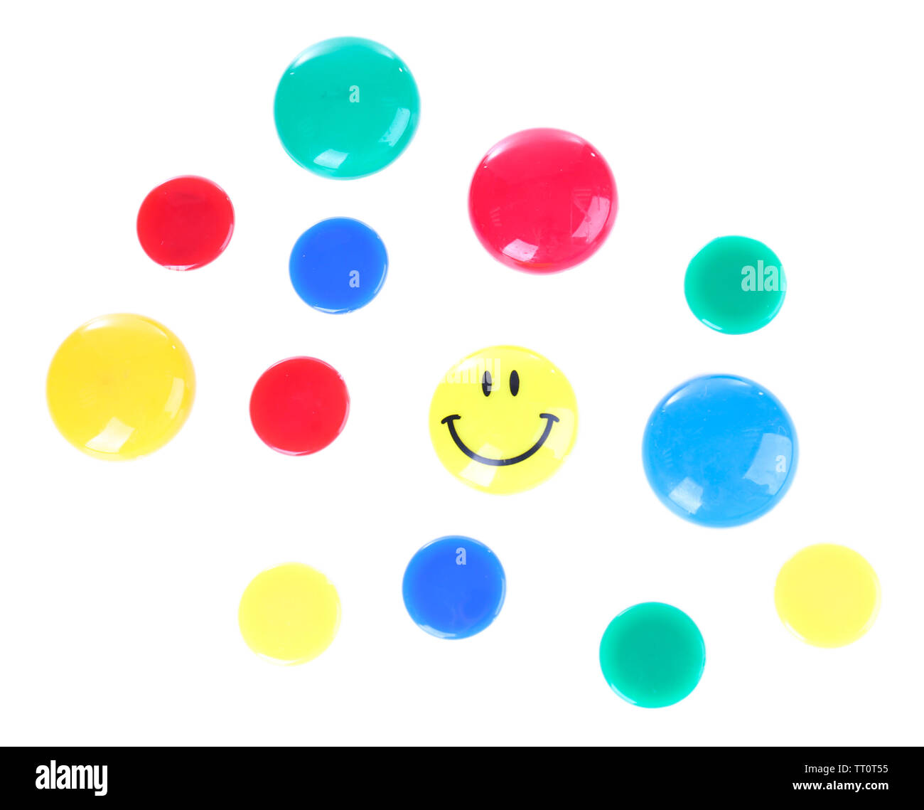 Colorful magnetic letters isolated on white Stock Photo - Alamy