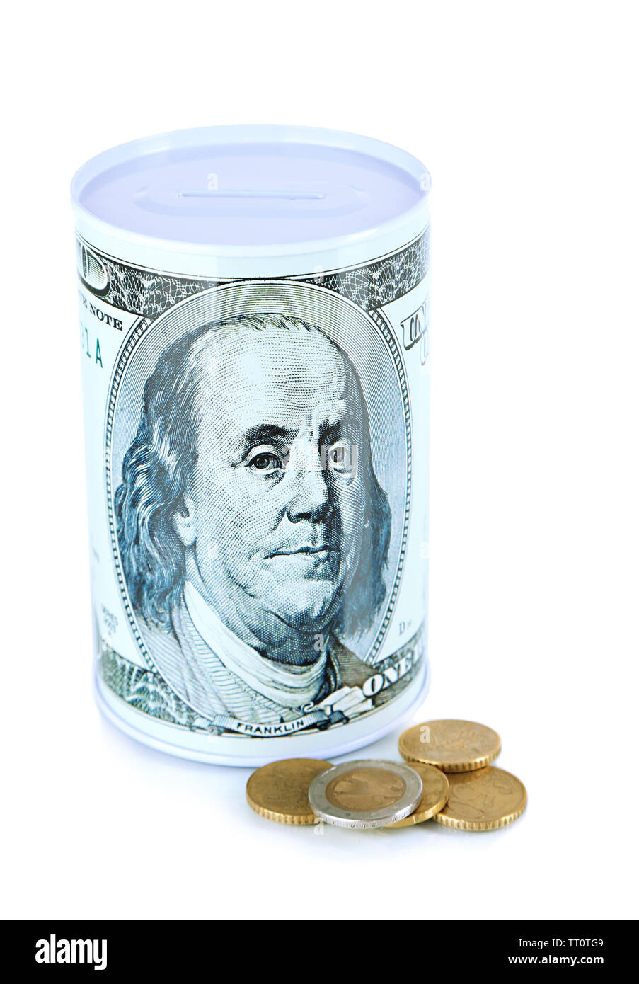 Moneybox isolated on white Stock Photo Alamy