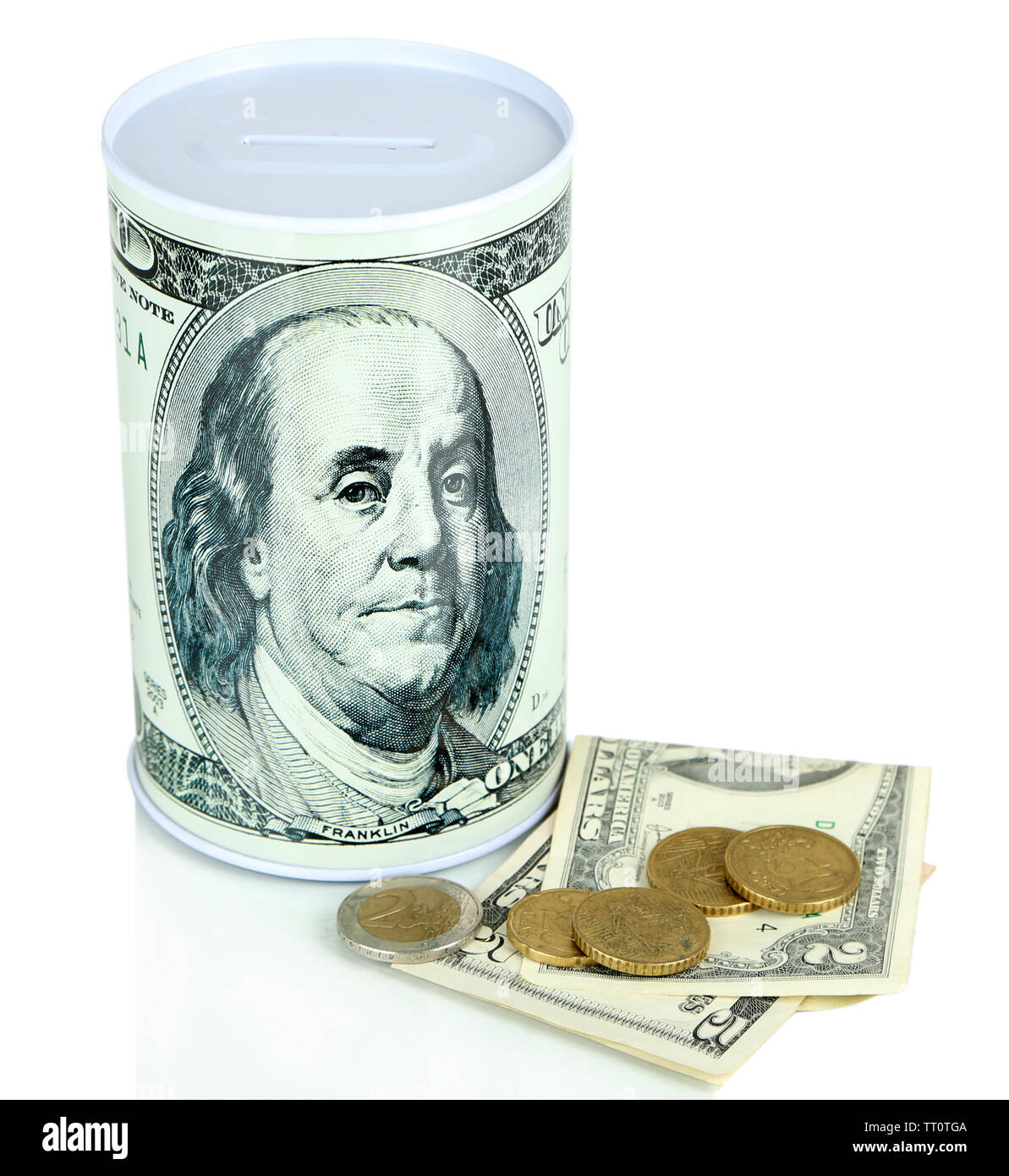 Moneybox isolated on white Stock Photo Alamy