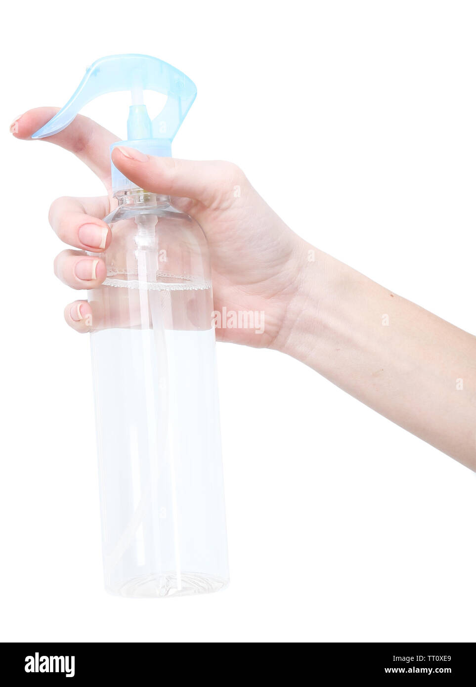 Sprayed air freshener in hand closeup Stock Photo Alamy