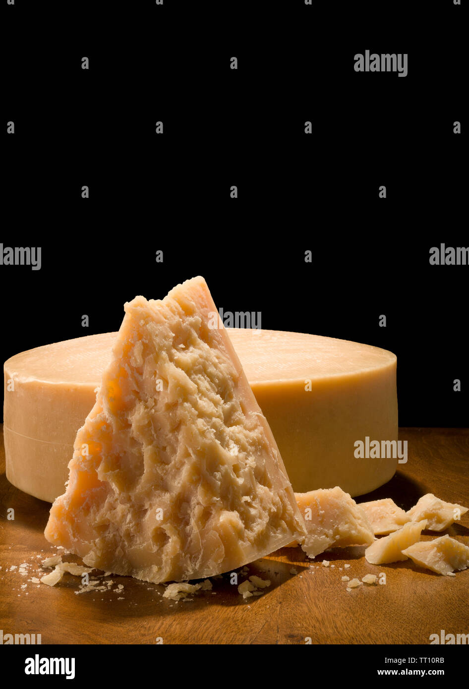 Parmesan Wedge Stock Photo