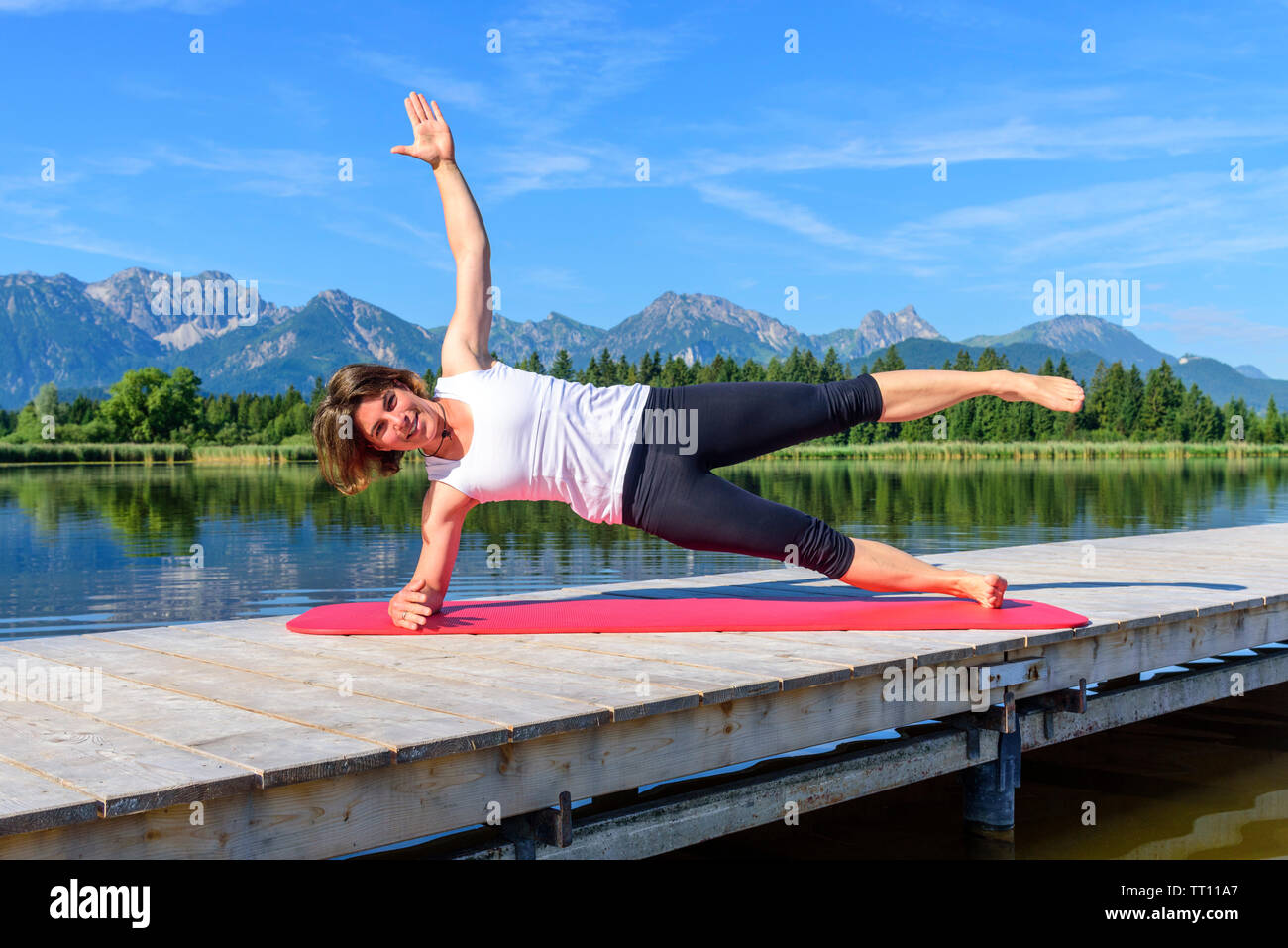 Strengthening body with pilates method Stock Photo - Alamy