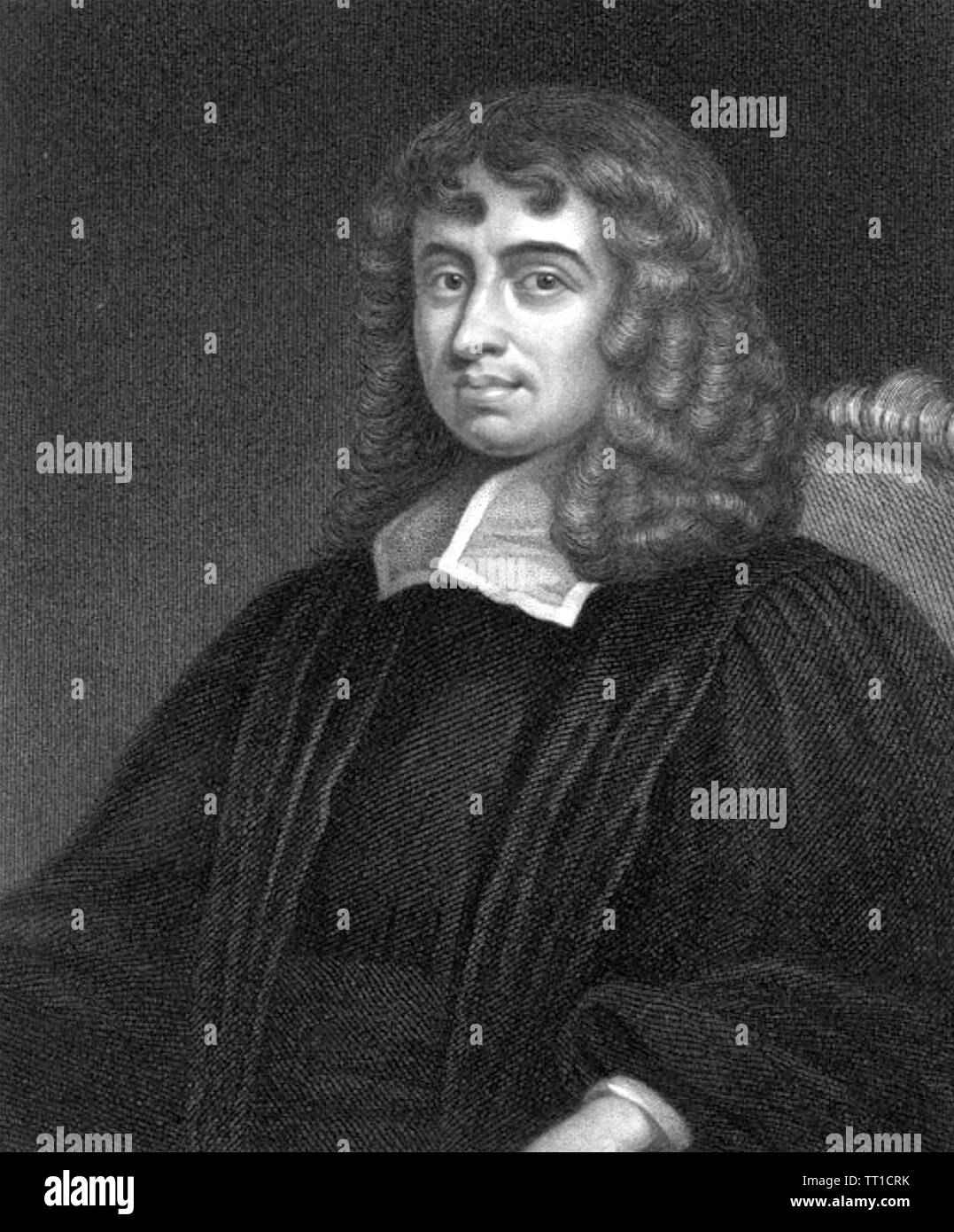 ISAAC BARROW (1630-1677) English theologian and who pioneered development of infinitesimal calculus Stock Photo