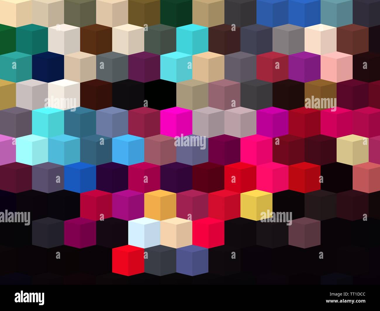 isometric minimal abstract cubes and squares colorful backgrounds ...