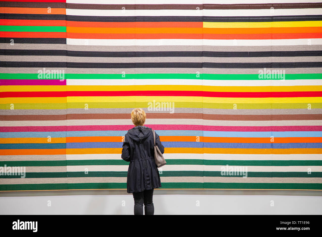 The 49th annual Art Basel art fair in Basel. Stock Photo