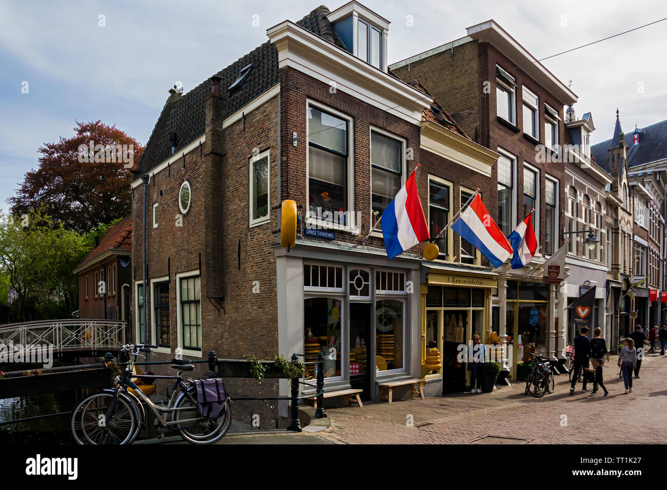 Holland, Netherlands, April 23, 2019. Gouda old town, the famous old