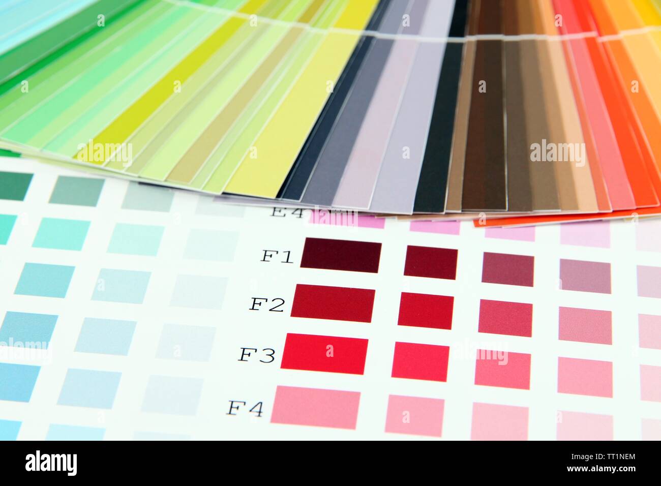 Color samples close up Stock Photo - Alamy
