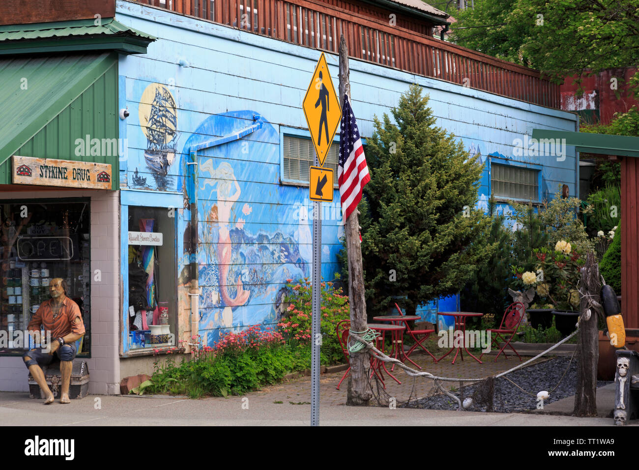 Stikine Drug Store, Front Street, Wrangel, Alaska, USA Stock Photo Alamy