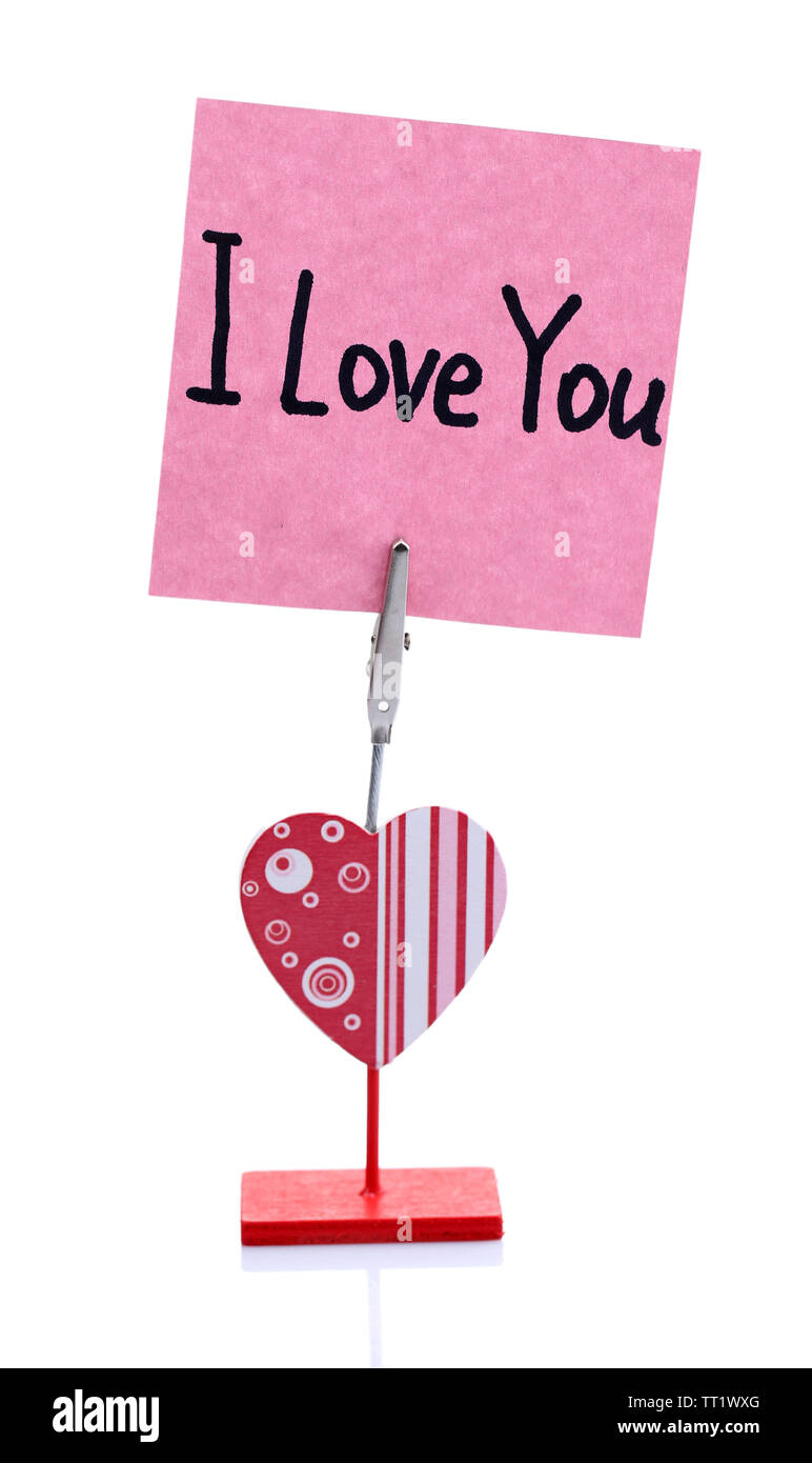 Message holder isolated on white Stock Photo Alamy