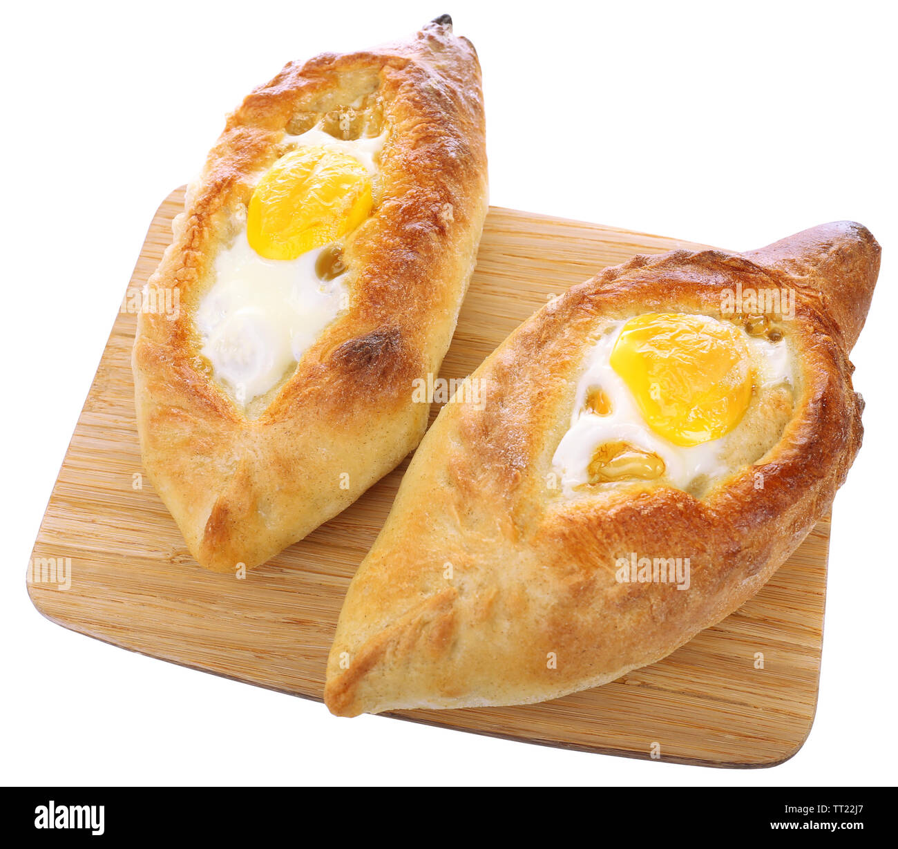 Ajarian khachapuri isolated on white Stock Photo - Alamy