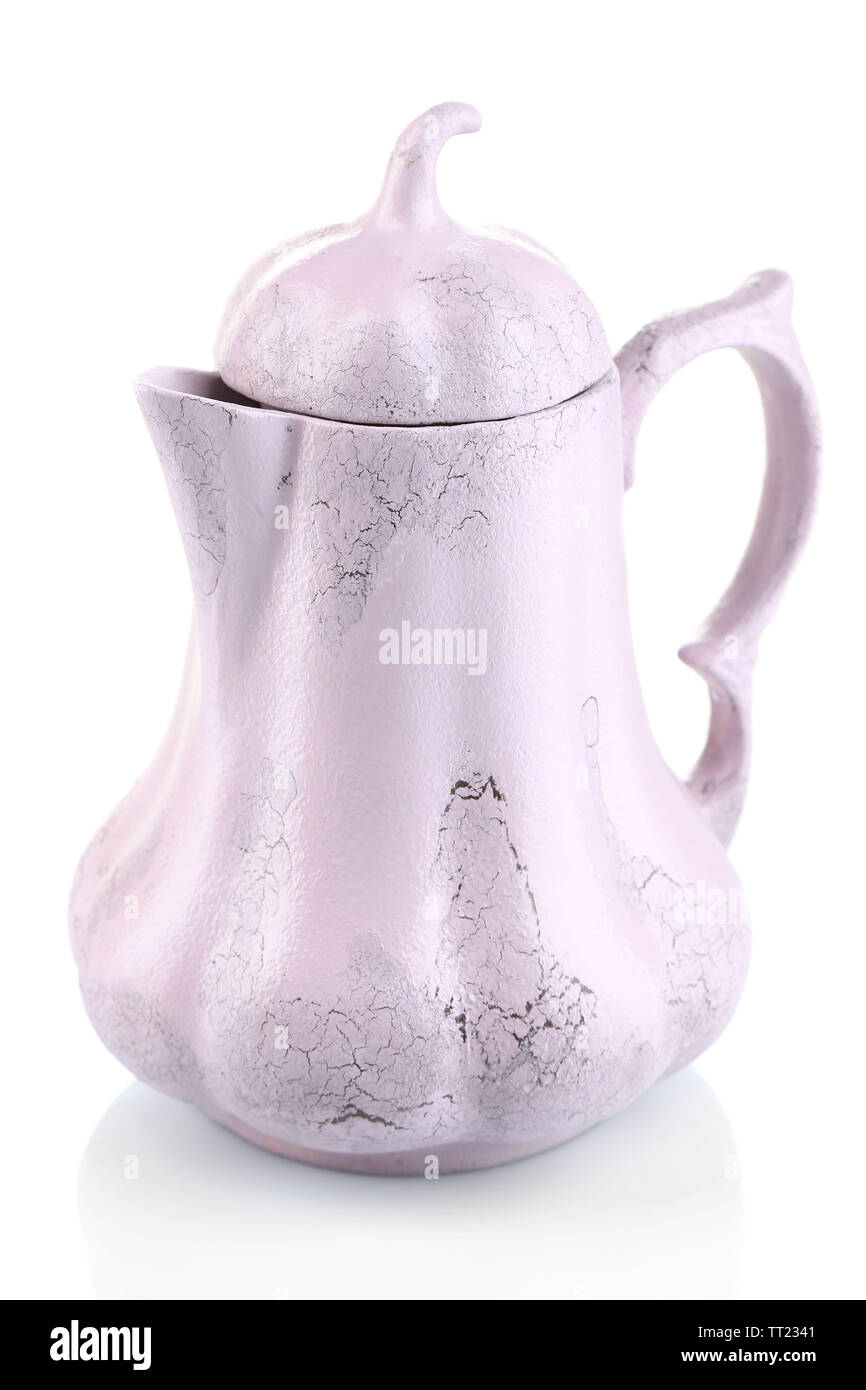 Colorful teapot isolated on white Stock Photo Alamy