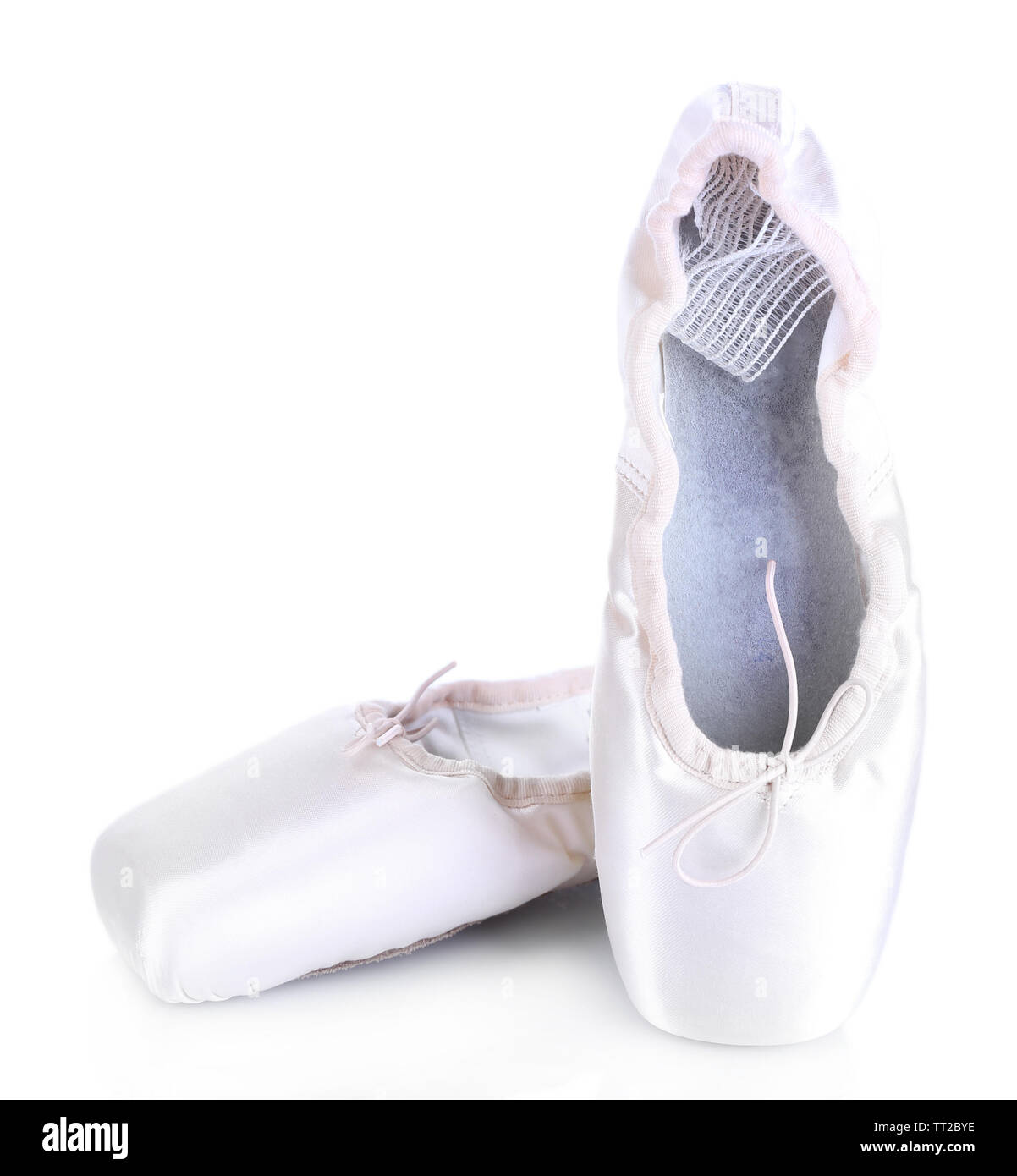 Ballet pointe shoes isolated on white Stock Photo - Alamy