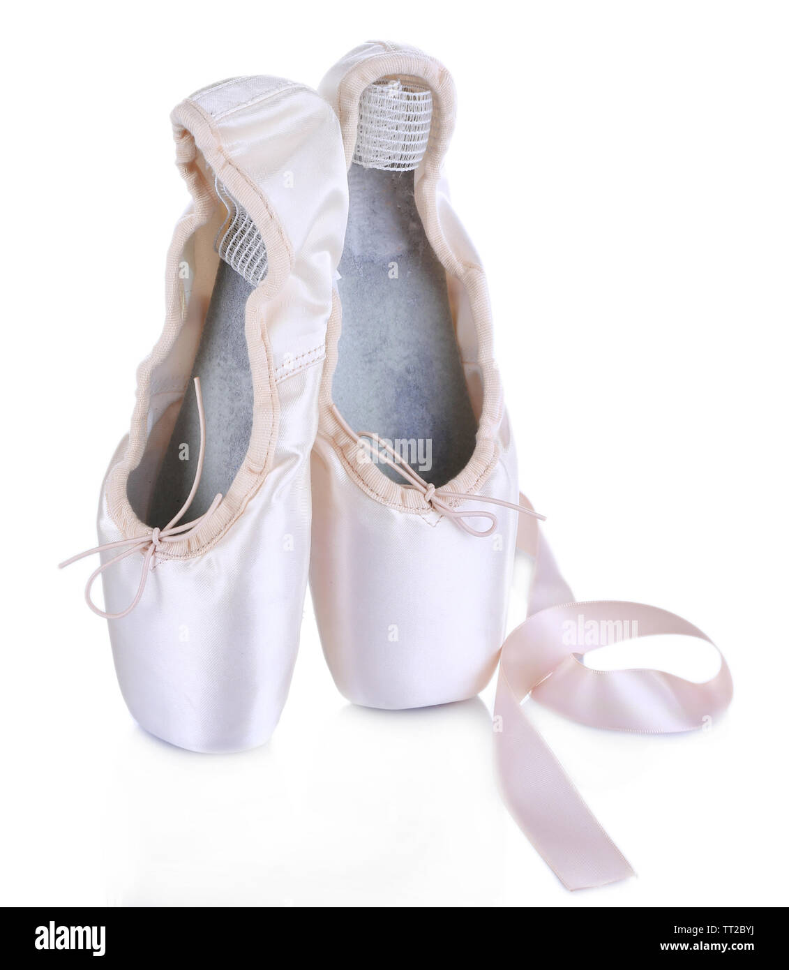 Ballet pointe shoes isolated on white Stock Photo - Alamy