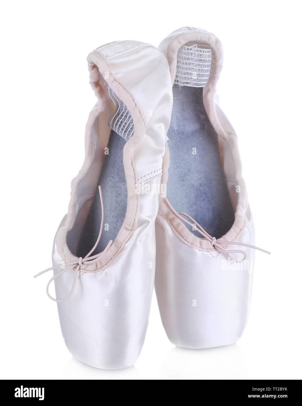 Ballet pointe shoes isolated on white Stock Photo - Alamy