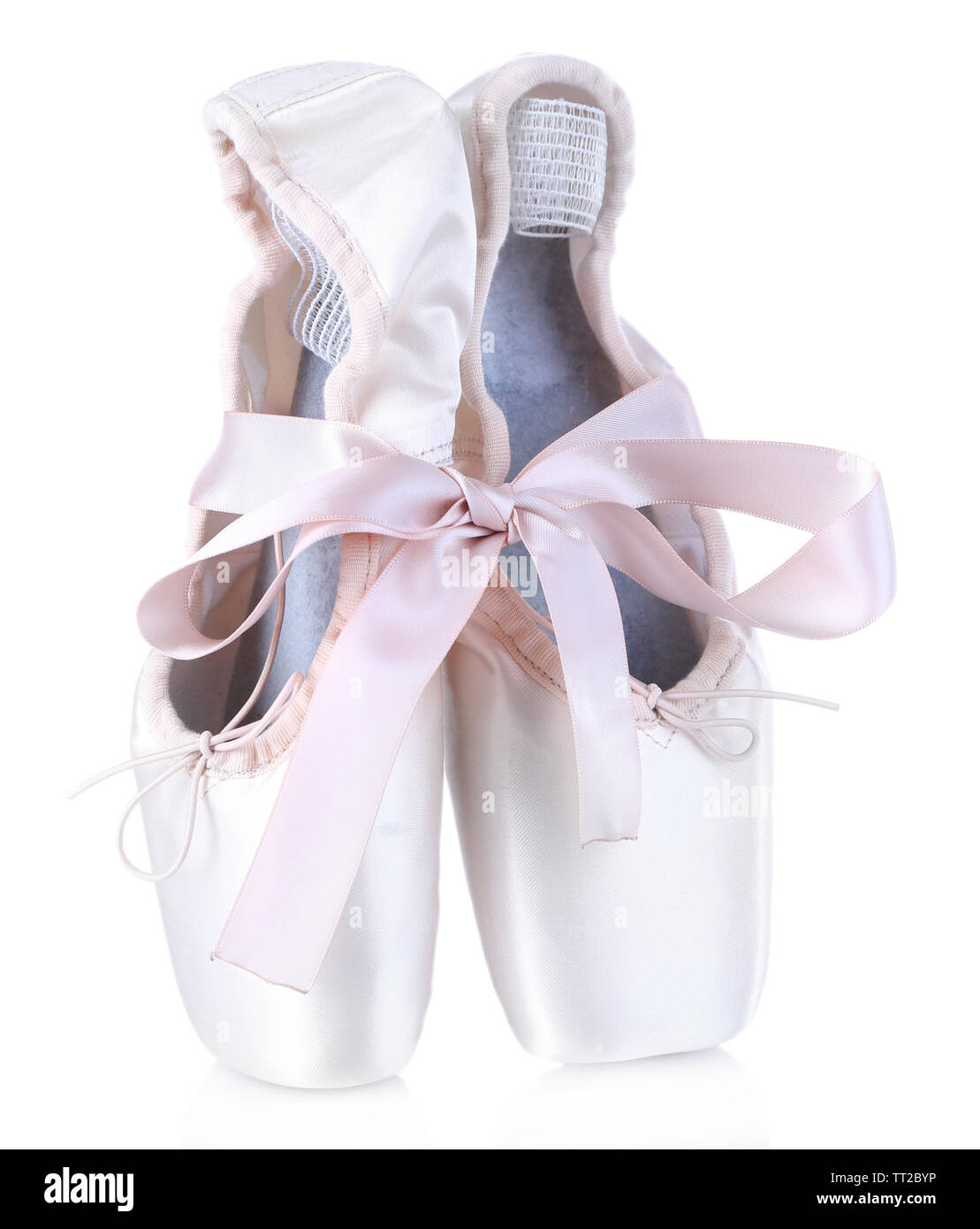 Ballet pointe shoes isolated on white Stock Photo - Alamy