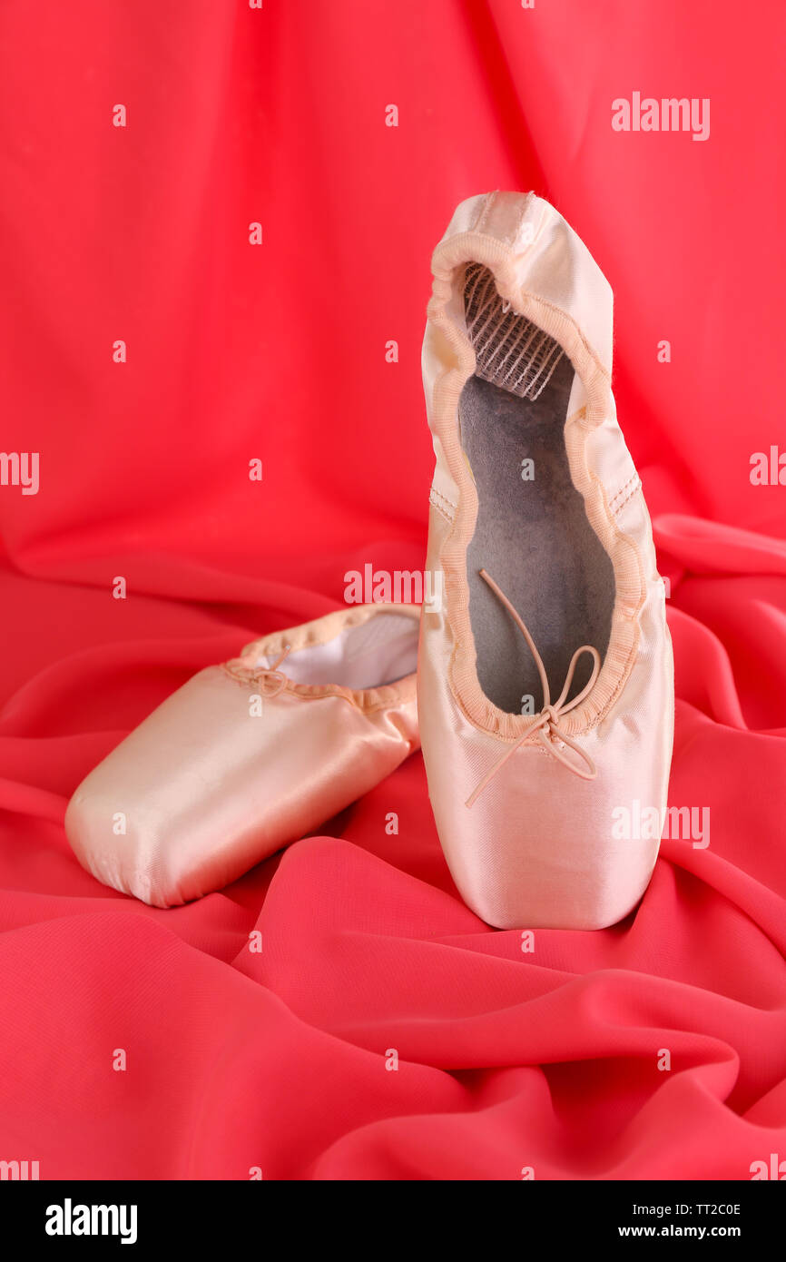 red ballet pointe shoes