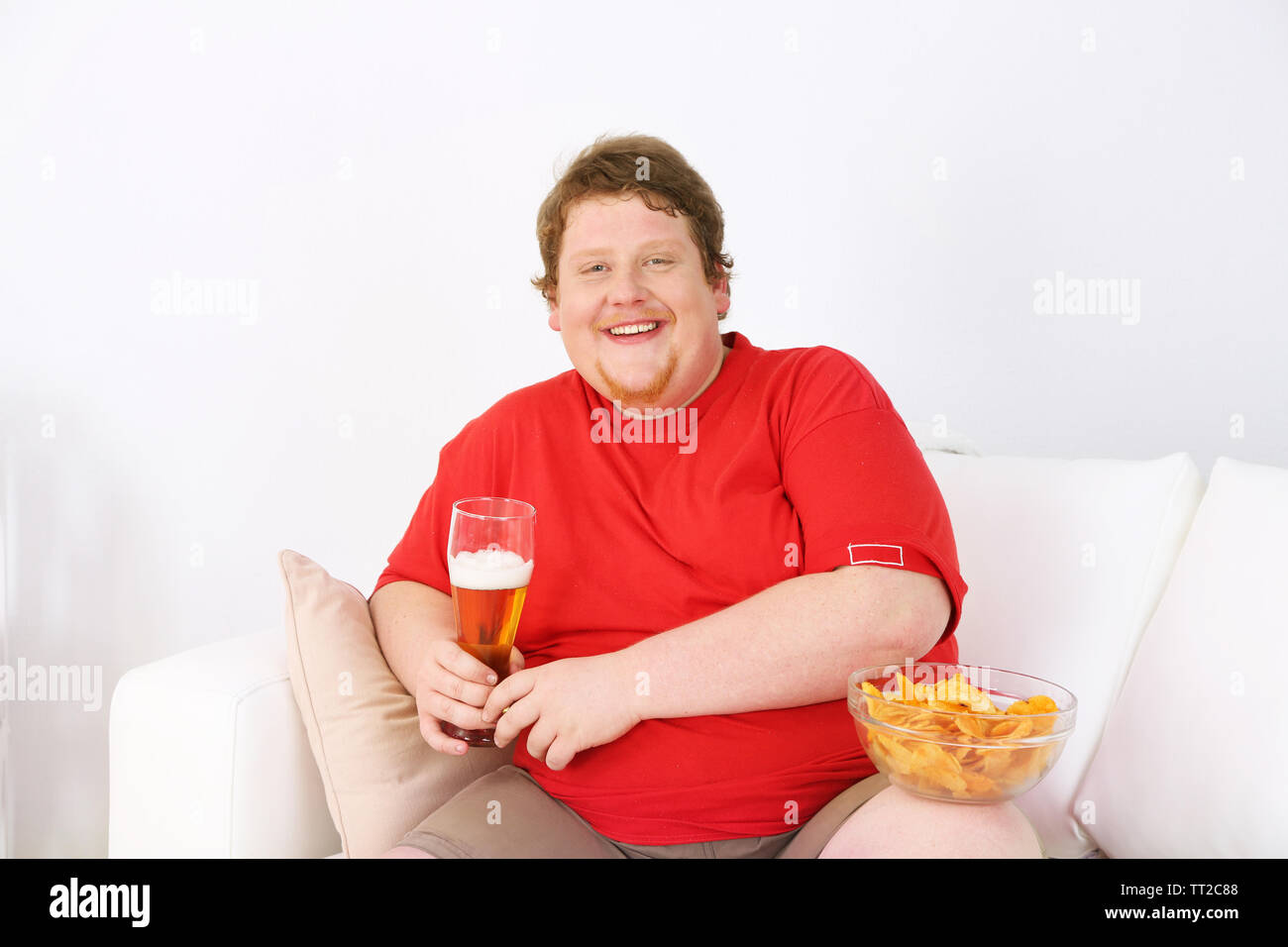 Couch Potato Fat Stock Photos Couch Potato Fat Stock Images