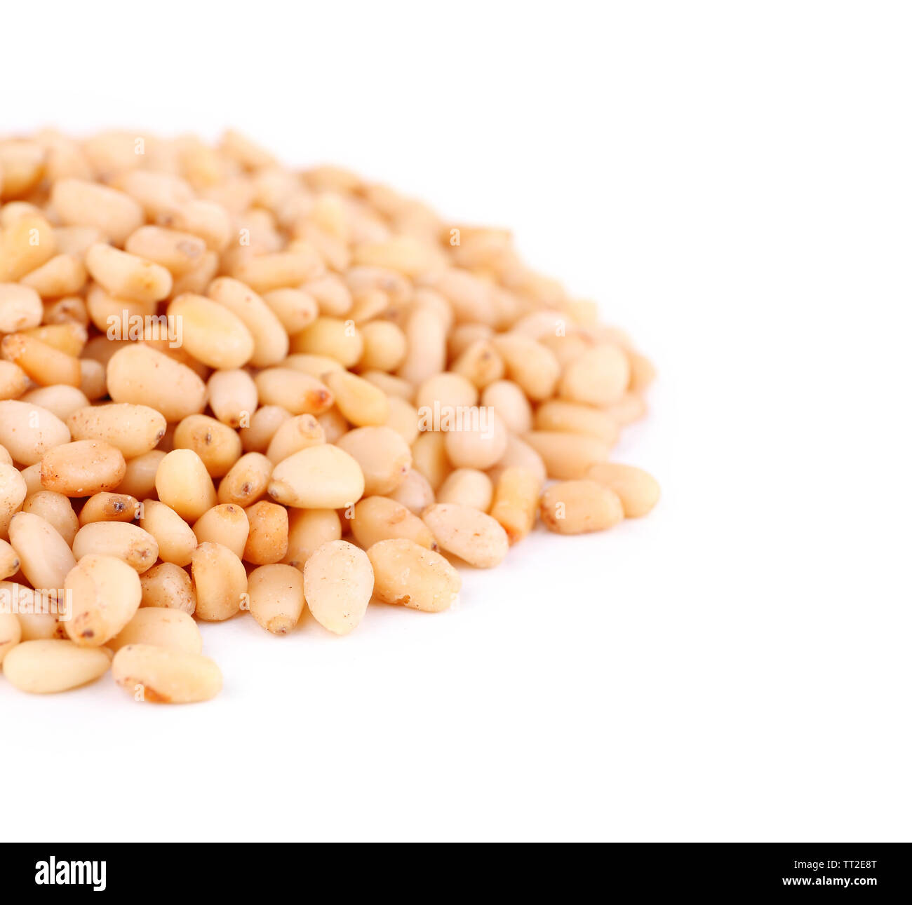 Cedar pine nuts isolated on white Stock Photo Alamy